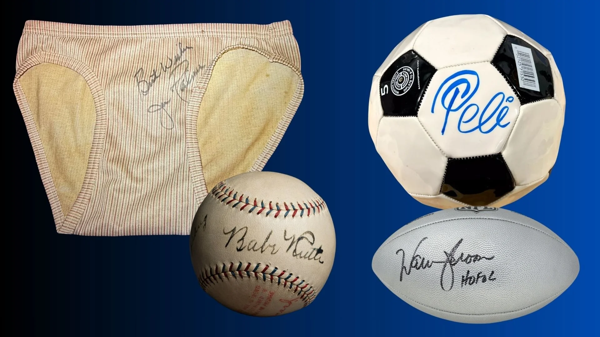 Pictured: one of the most unusual items JSA has authenticated, an unworn pair of Jockey underwear signed by Jim Palmer.