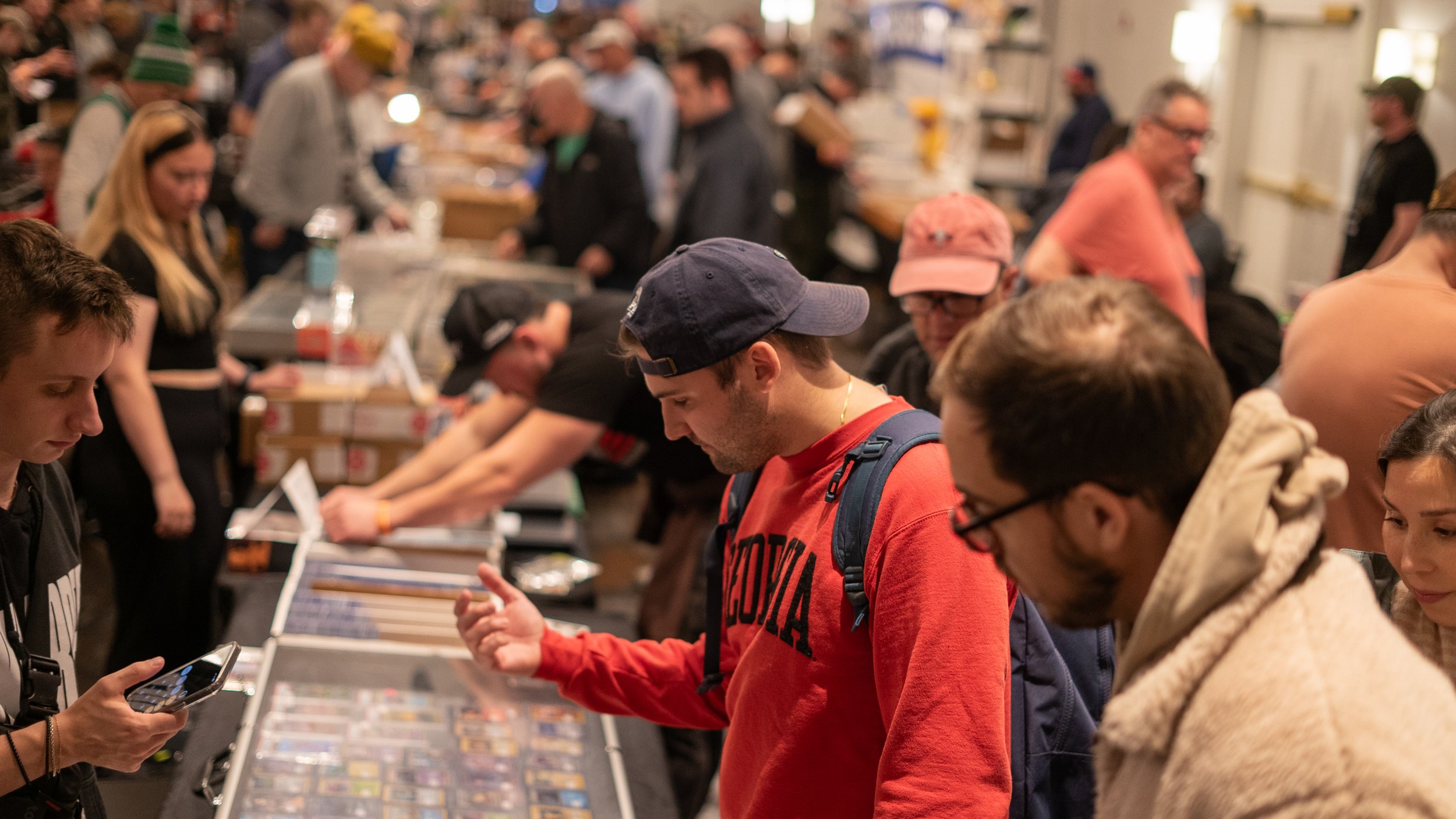 Attendees at the Northeast Sports Card Expo.