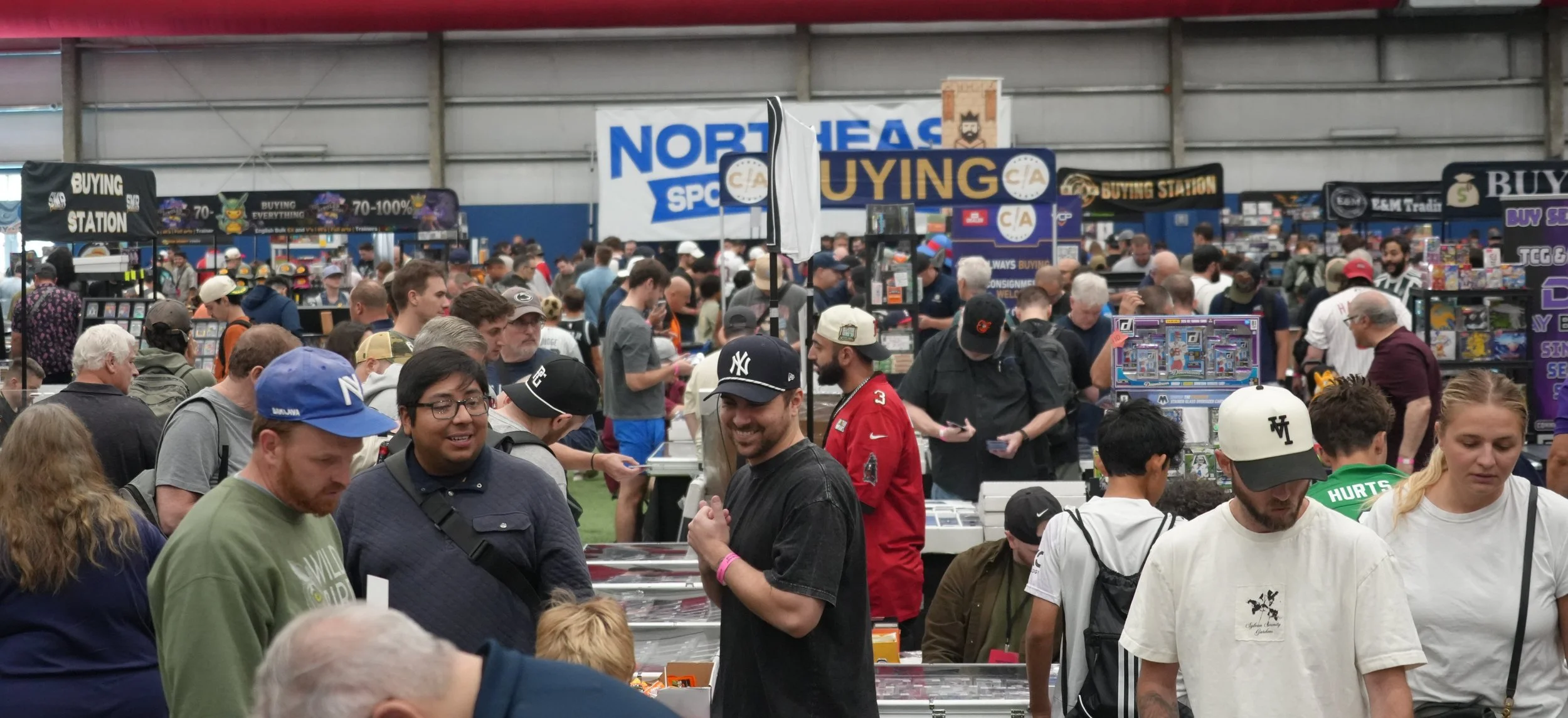 Attendees at the Northeast Sports Card Expo in Stamford, Connecticut