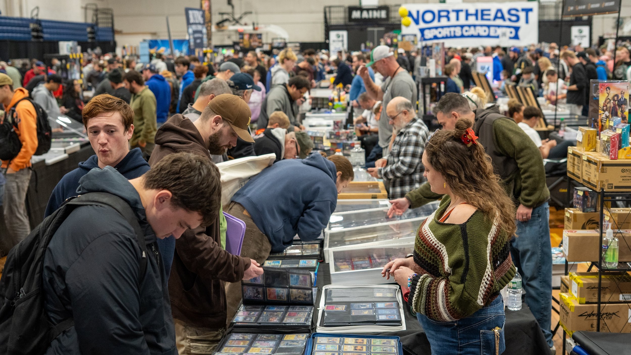 Attendees at the Northeast Sports Card Expo: Maine