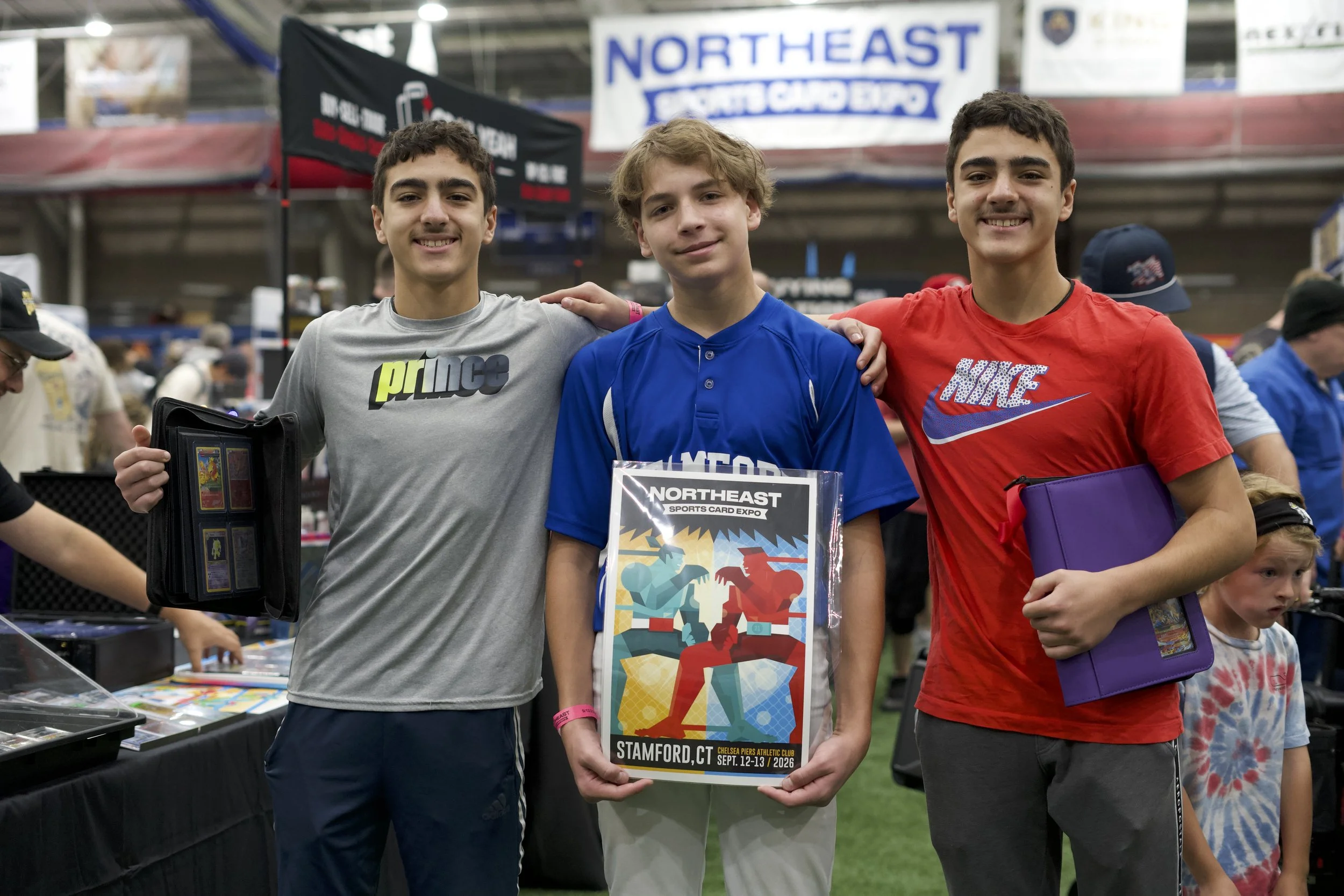 Attendees at the Northeast Sports Card Expo in Stamford, Connecticut