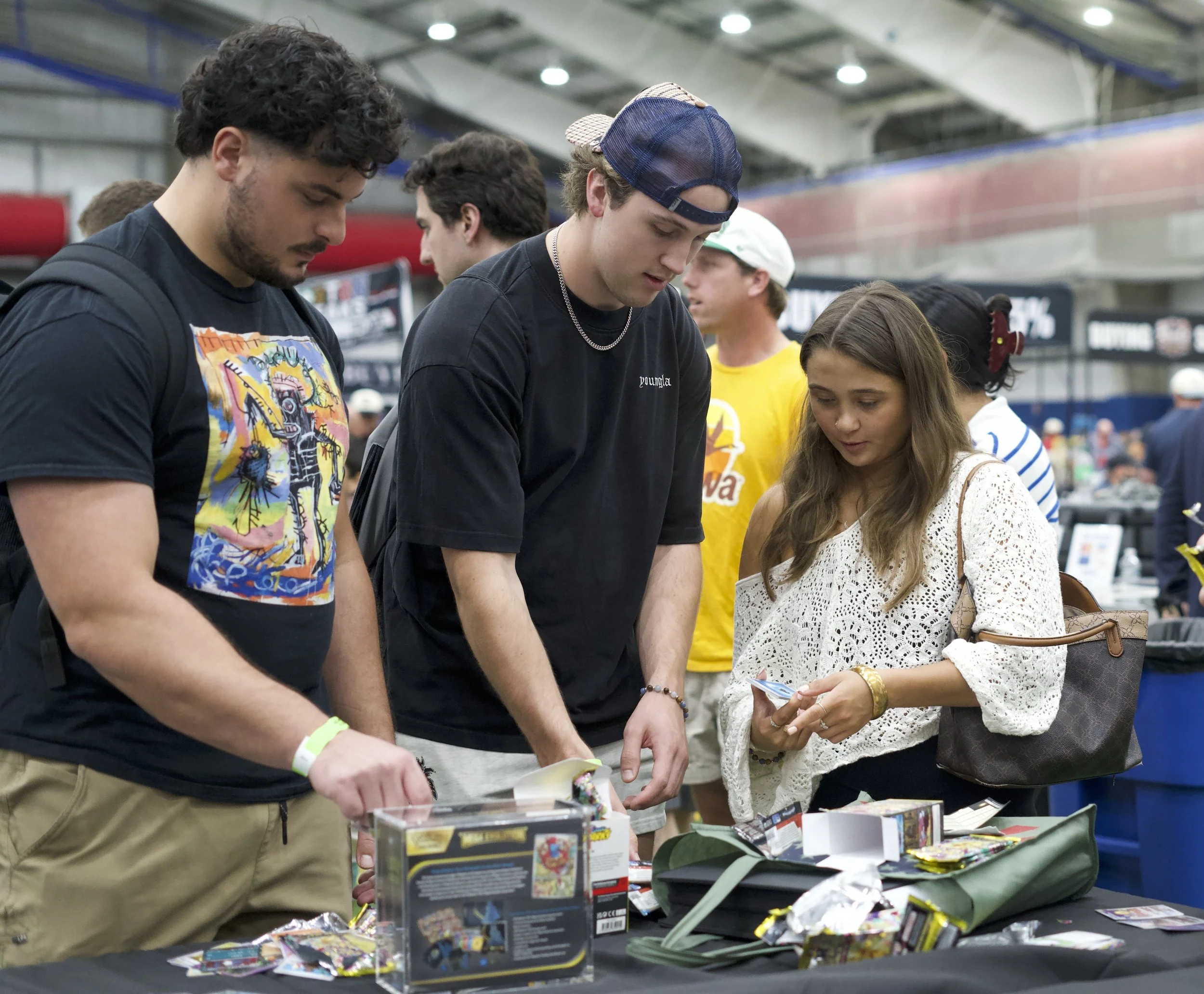 Attendees at the Northeast Sports Card Expo in Stamford, Connecticut