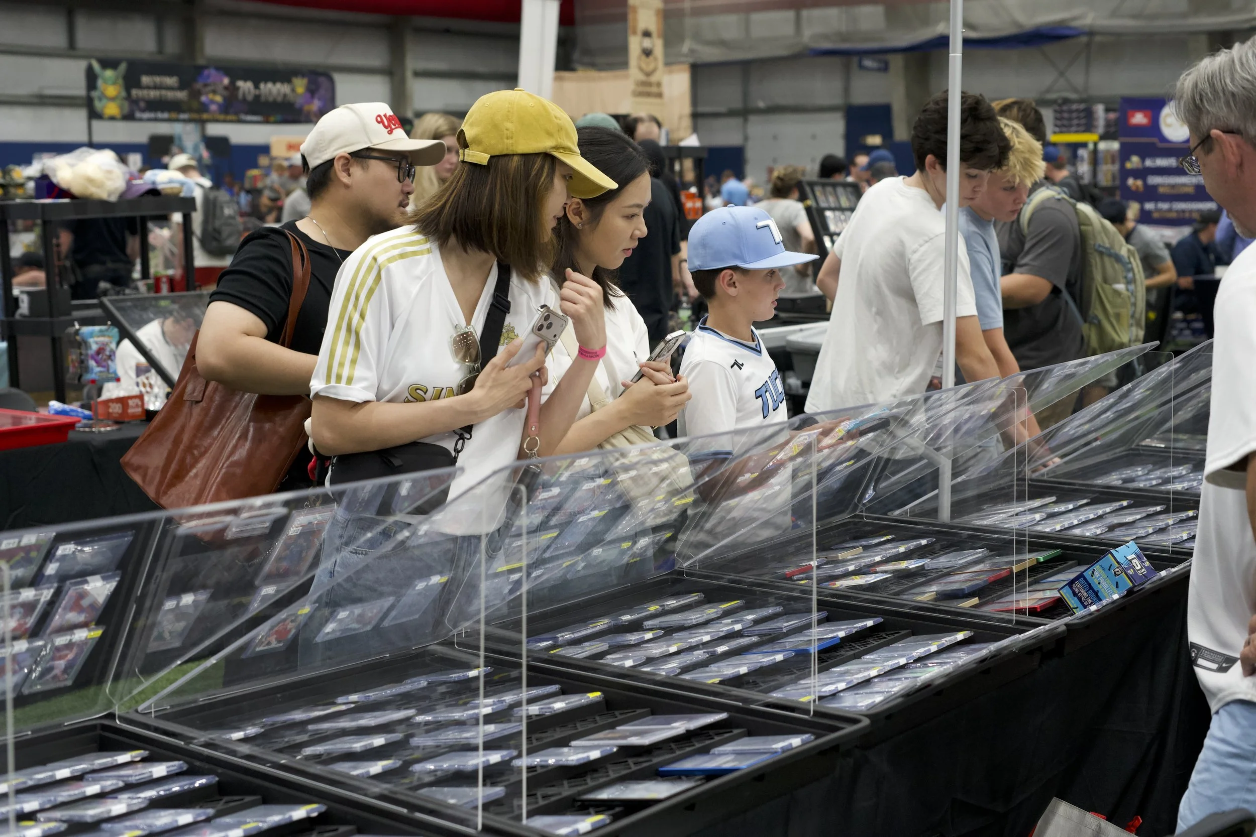Attendees at the Northeast Sports Card Expo in Stamford, Connecticut