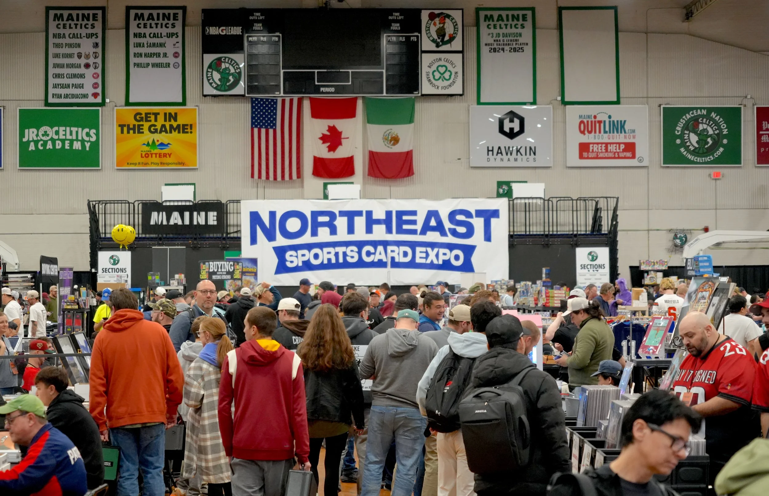 Attendees at the Northeast Sports Card Expo: Maine