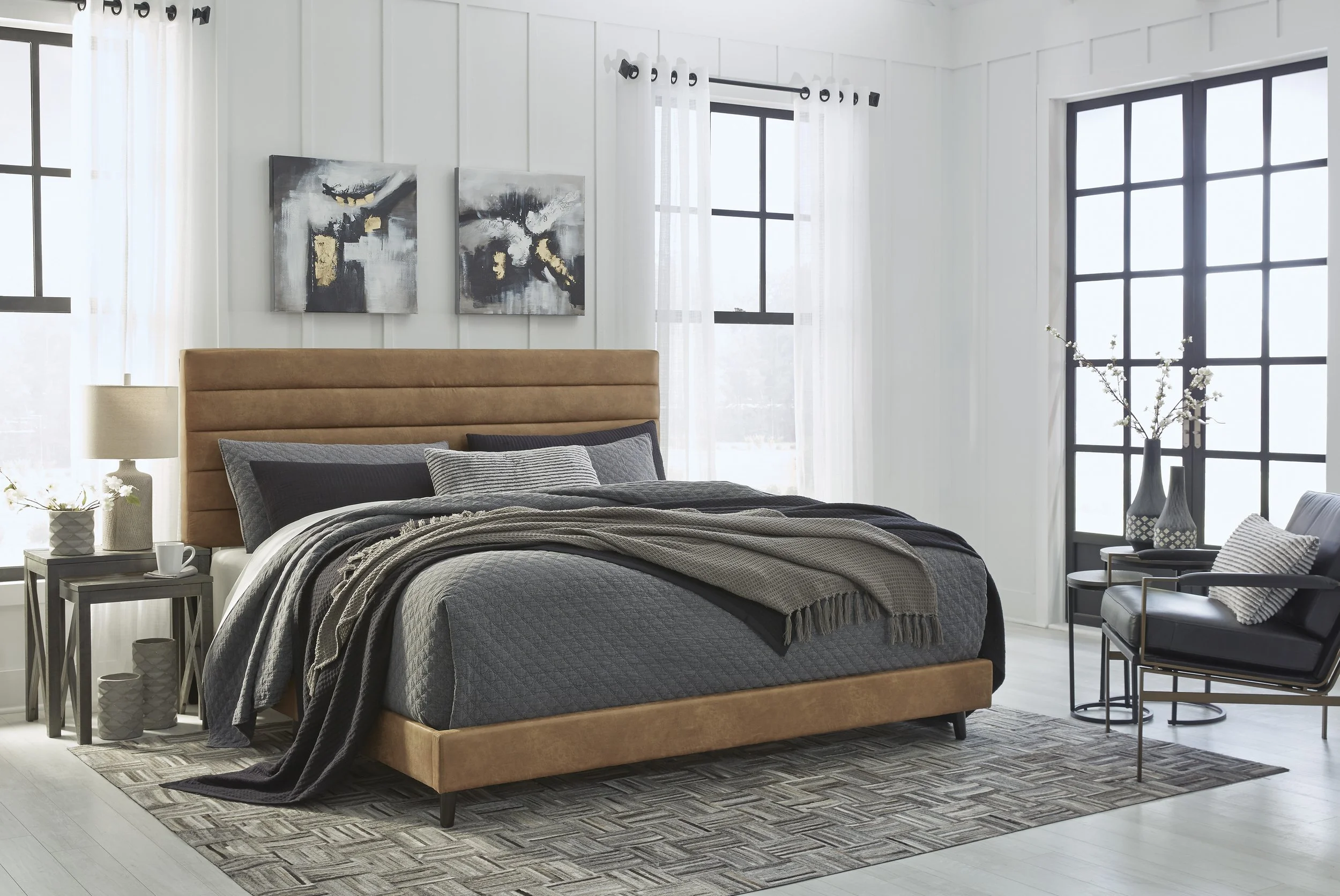 B089 Vintasso Upholstered Bed — The Furniture Store Piqua
