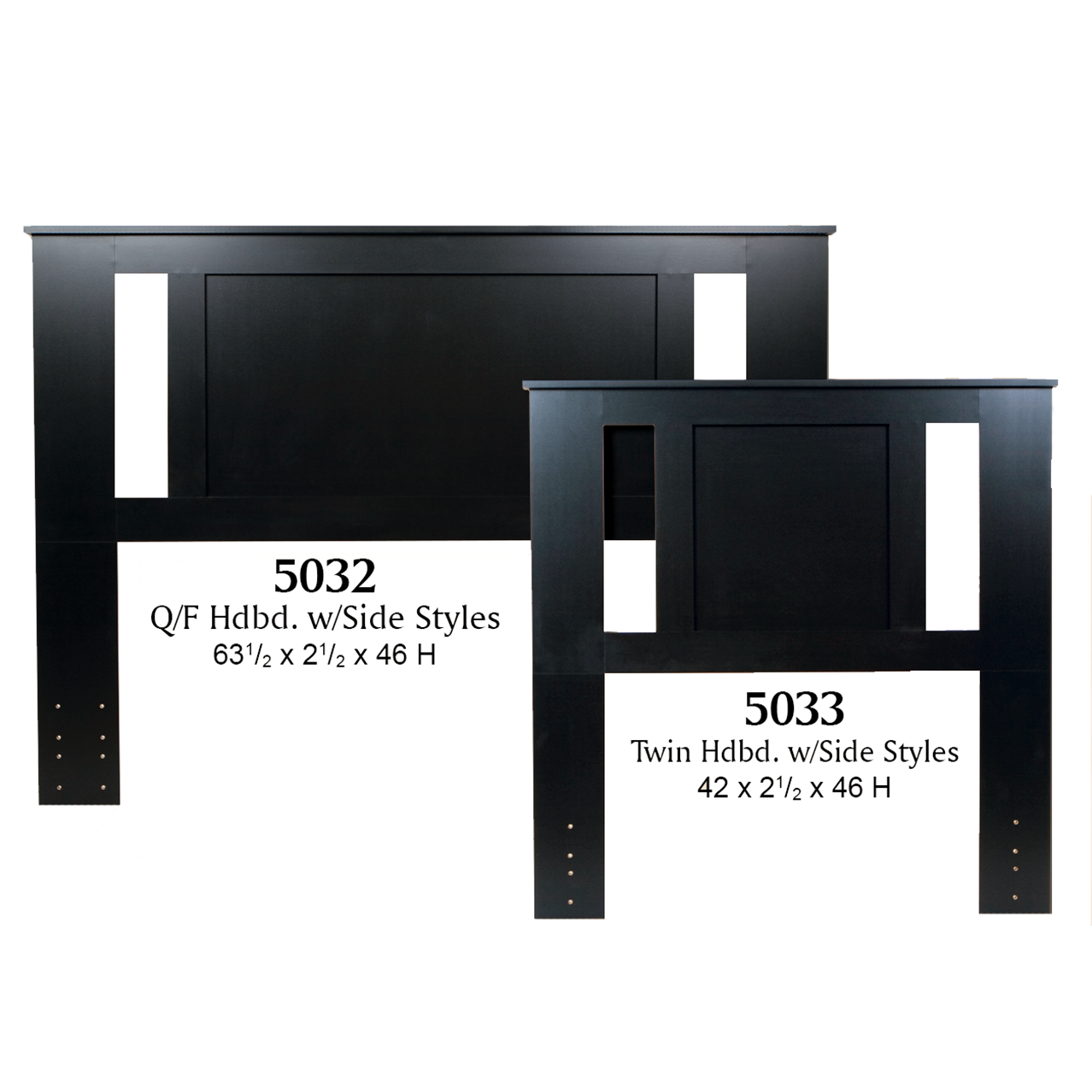 5036 Panel Headboard Black Perdue — The Furniture Store Piqua