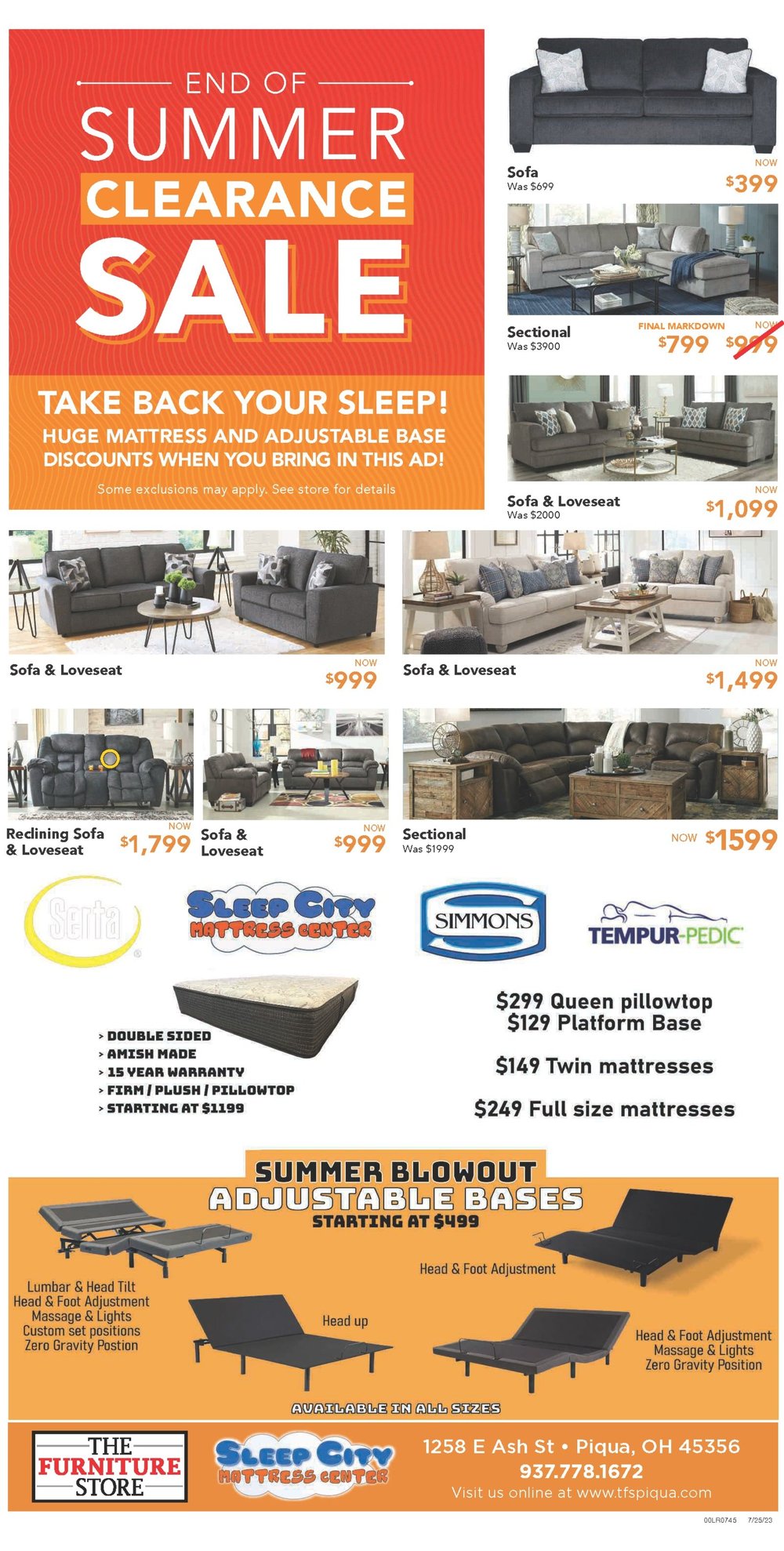 FlierPage — The Furniture Store Piqua
