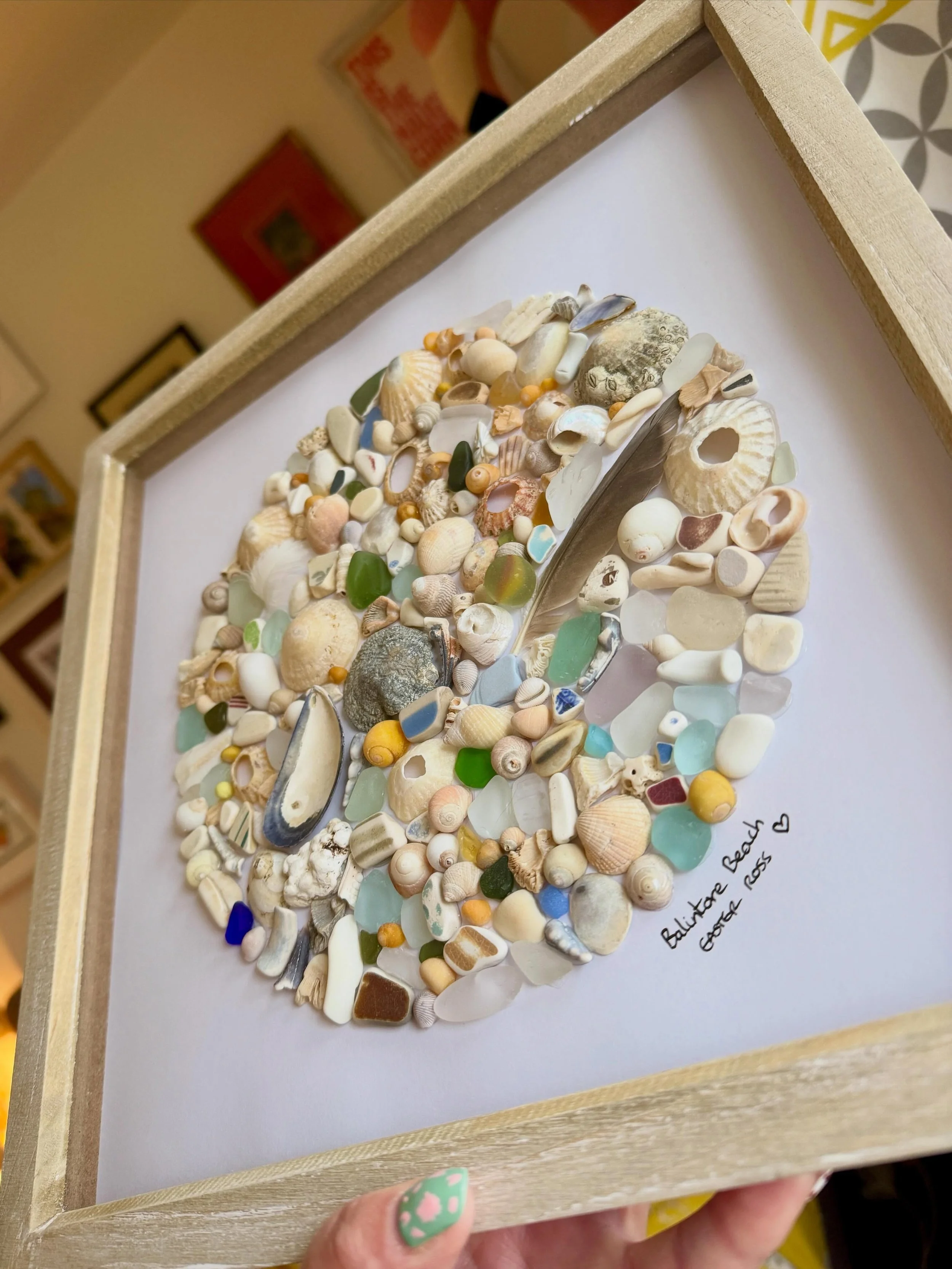 A couple of recent commission designs featuring Balintore Beach &amp; Portmahomack Beach and some pics of the beachcombing at both locations prior to making these&hellip; 🩵