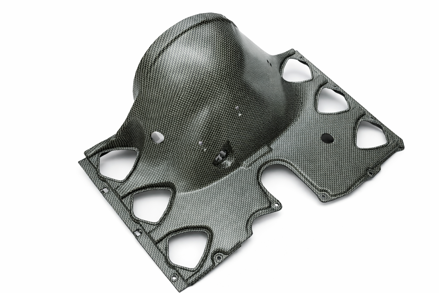 964 Carbon/Kevlar Fan Shroud with Integrated Heater Delete