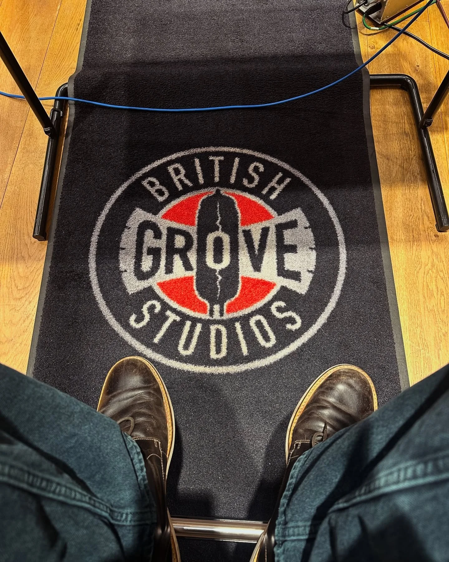 Feet firmly on the ground at @britishgrovestudios. #studio #recording #conductor