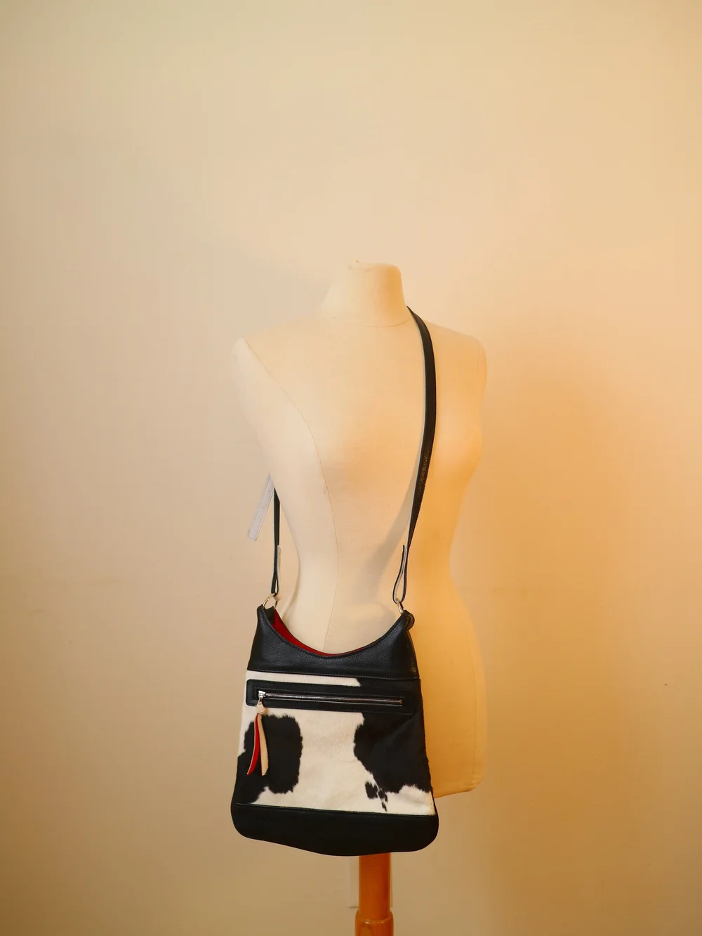 Custom calf hair shoulder pouch — DAIKA NEW YORK