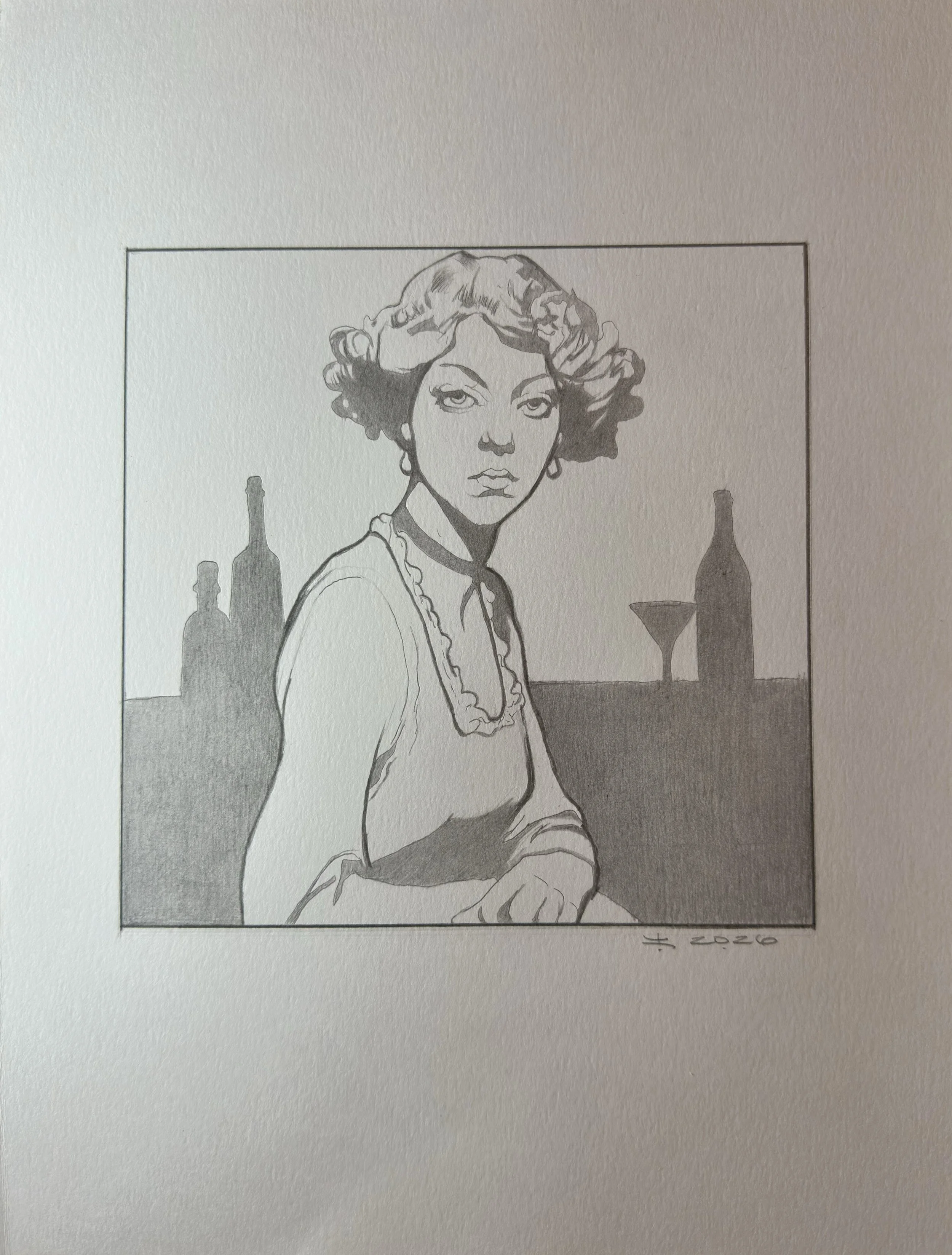 Preta.
Graphite on paper.
2026.