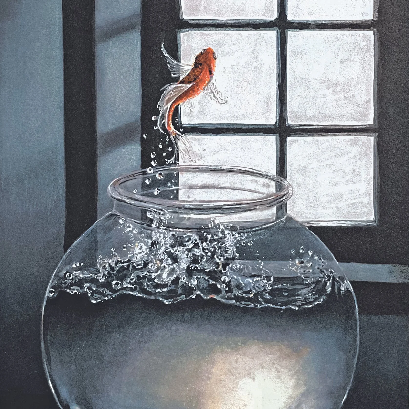 Untitled (Fish with Bowl and Moonlight)