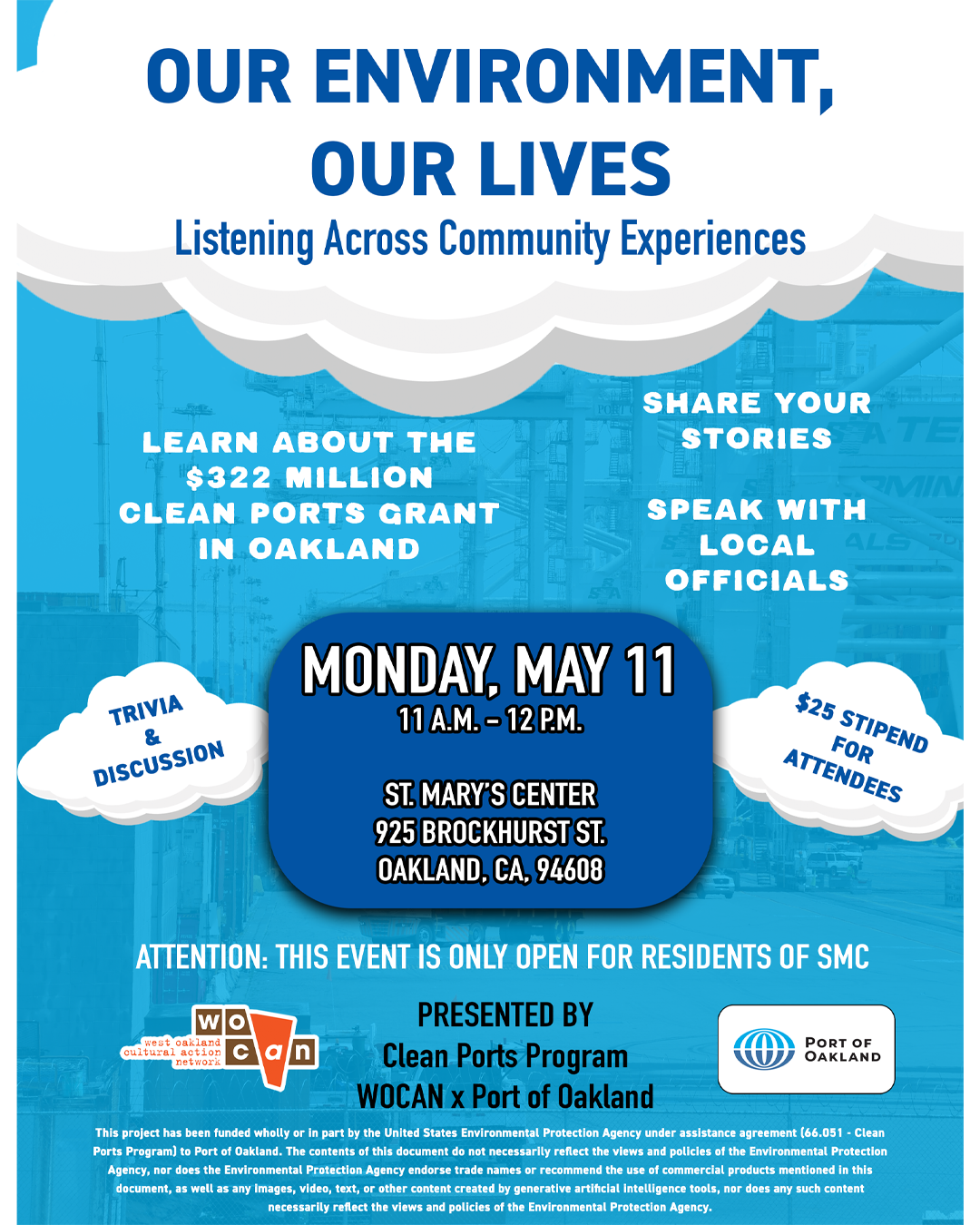 Clean Ports quarterly forum: Our Environment, Our Lives