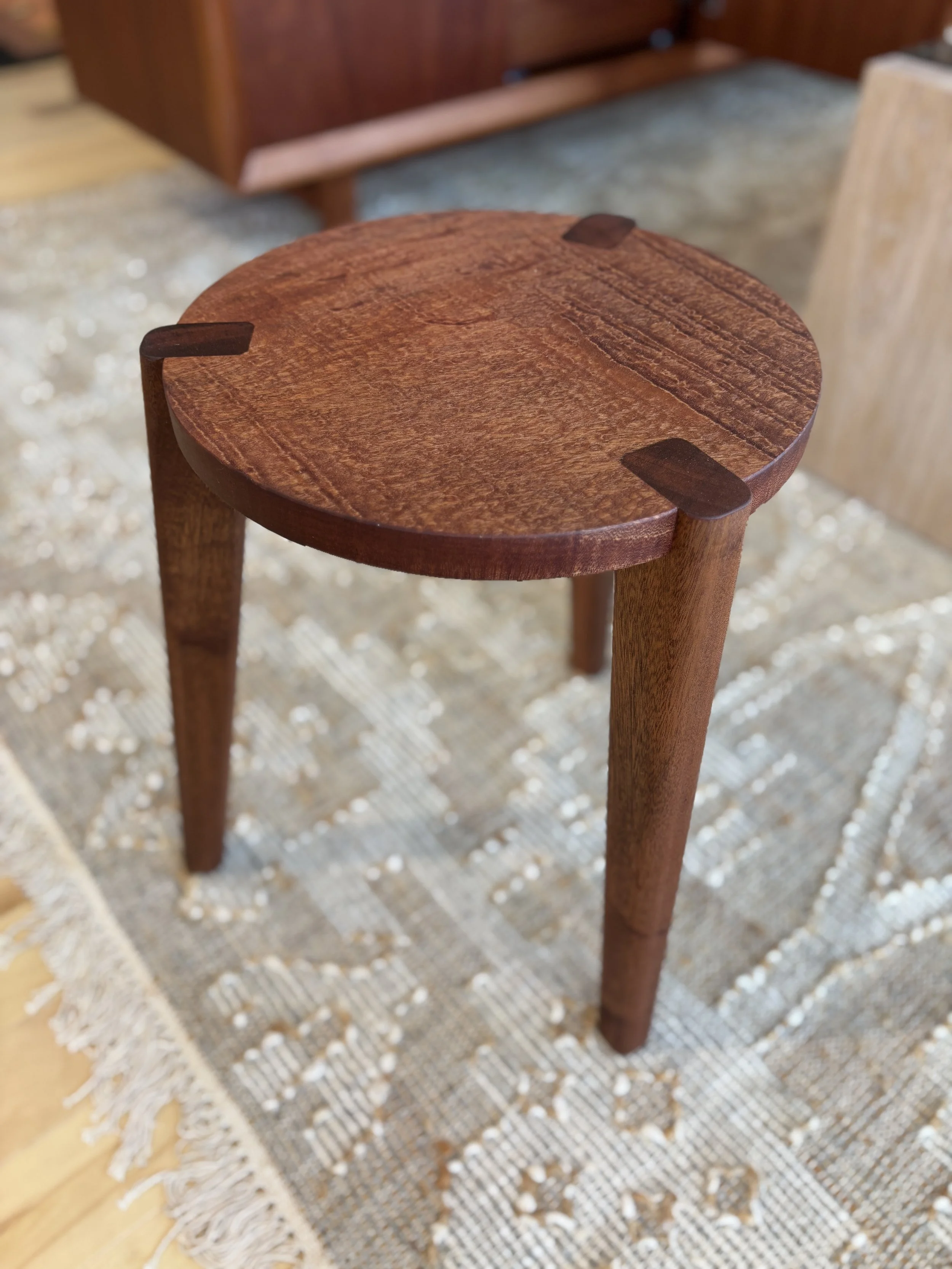 mohogany accent stool
