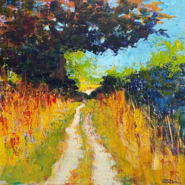 Summer Sunshine Path
Acrylic
500x500 in white wooden tray frame
£395
