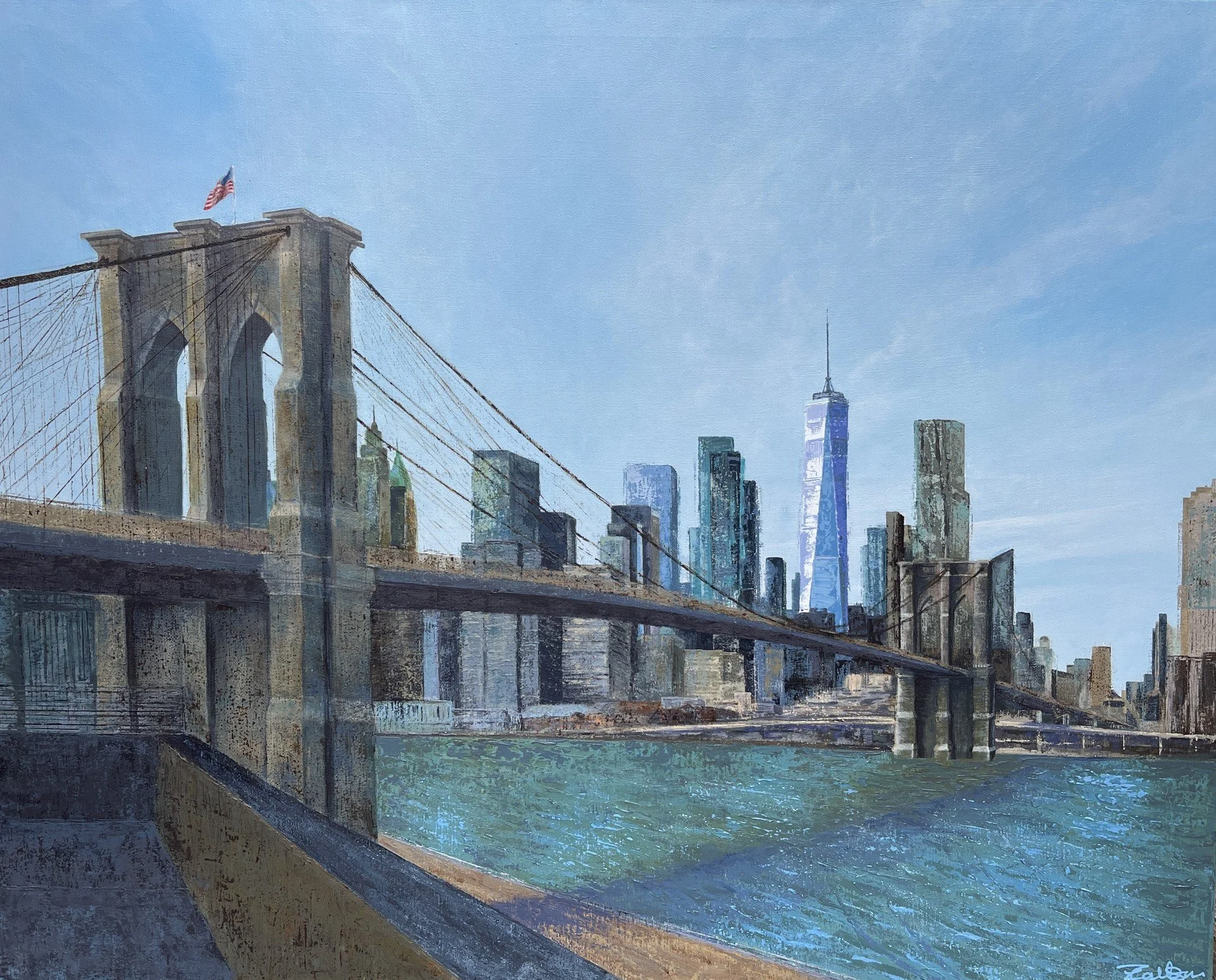 Manhatten Through the Brooklyn Bridge
Acrylic
1000x800
SOLD
Prints available
