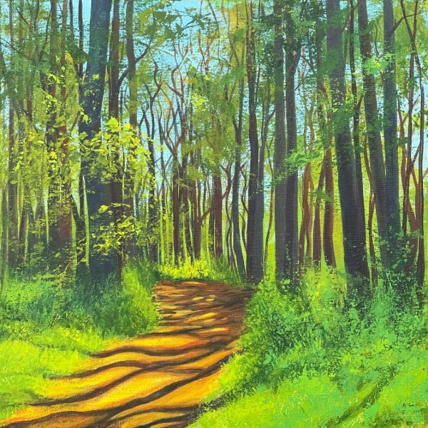 Dappled Pines
Acrylic
400x400 plus white wooden tray frame
£395
