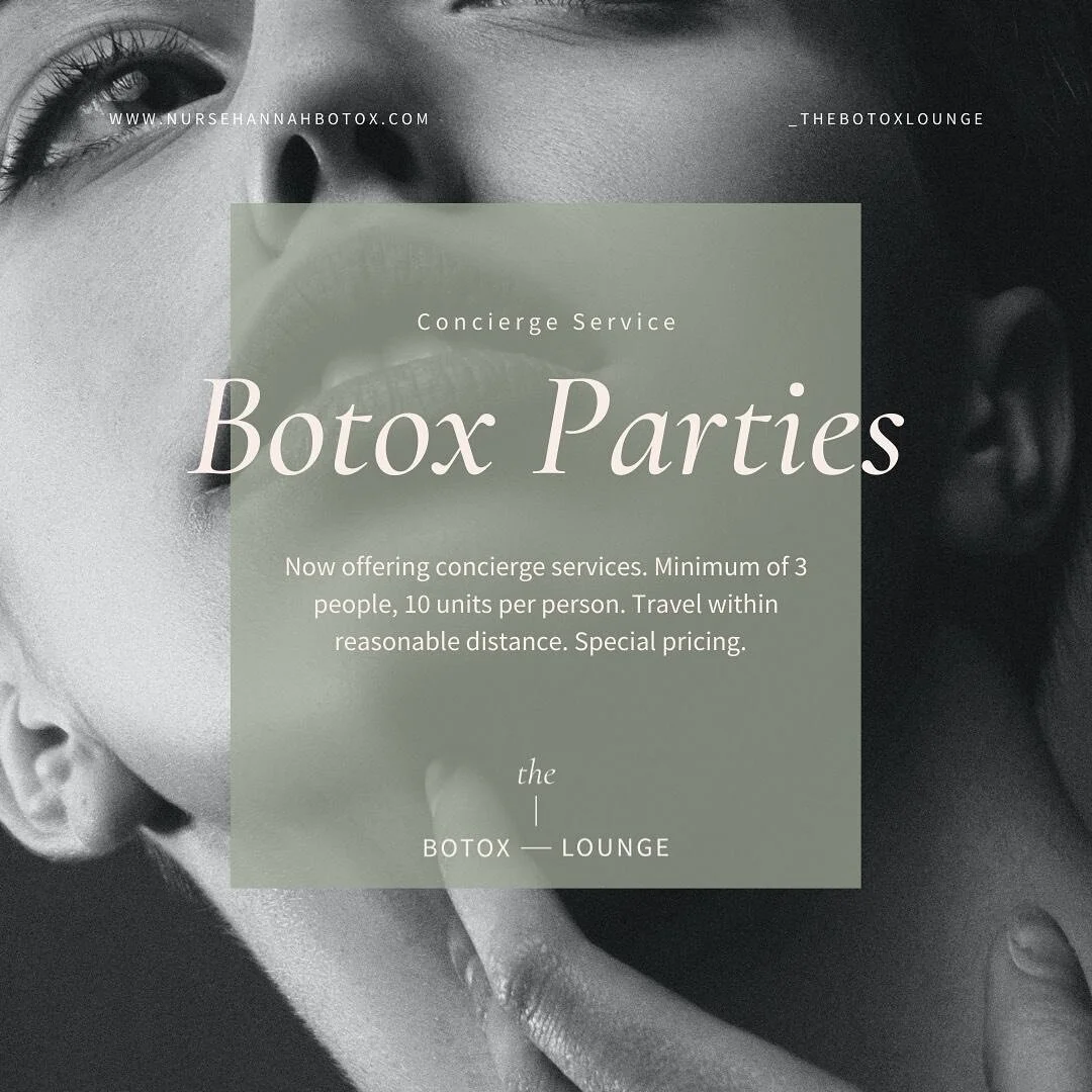 💥NEW SERVICE💥 
.
.

Wanting to take your social event or party to the next level? The Botox Lounge is now offering concierge services! Travel must be within reasonable distance of Boston MetroWest area, a minimum of you and 2 friends confirmed, and