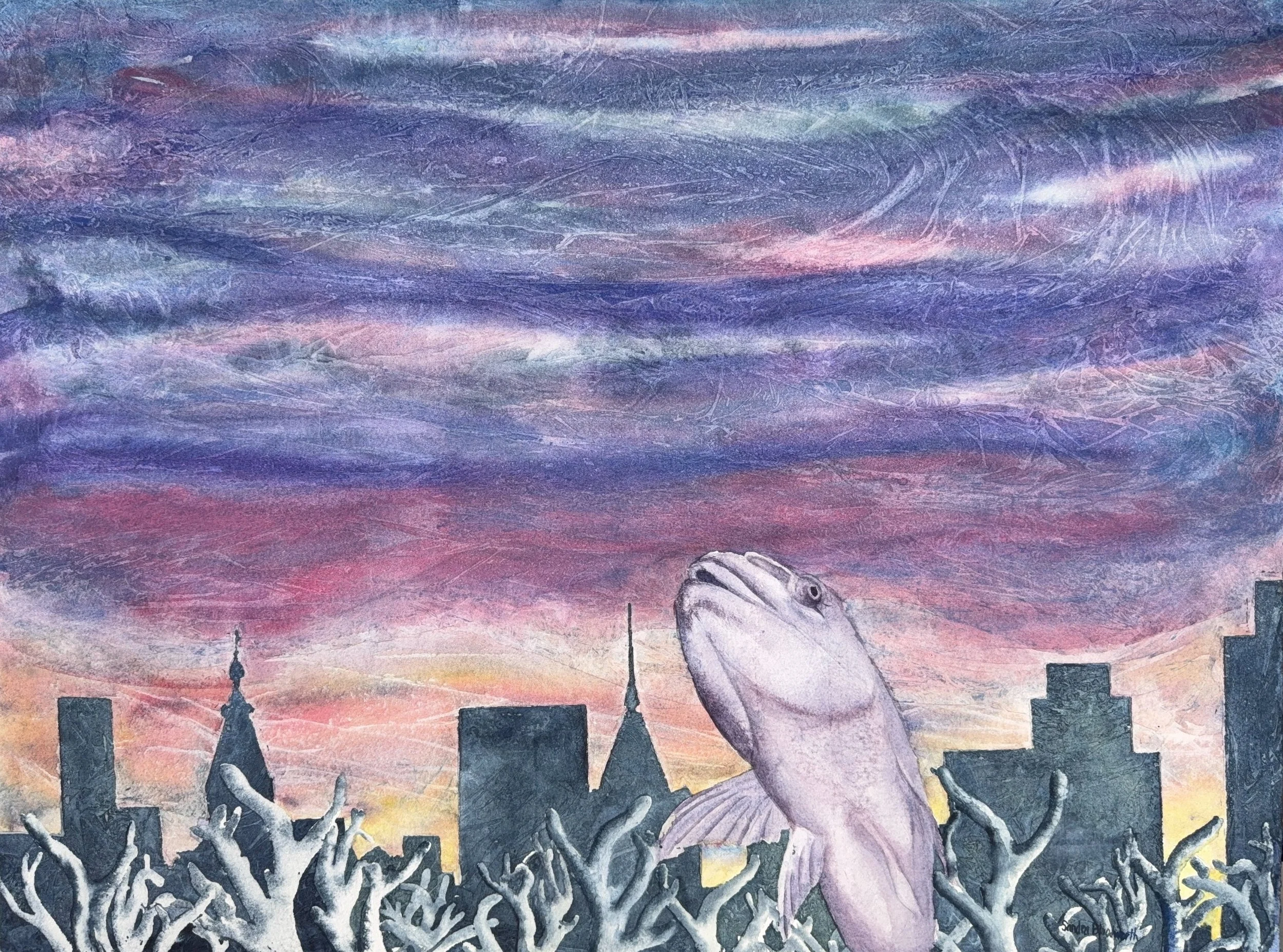 "Altered State," 2026, watercolor on Arches paper, 22 x 30 in.  𝗧𝗮𝗽 𝗜𝗺𝗮𝗴𝗲