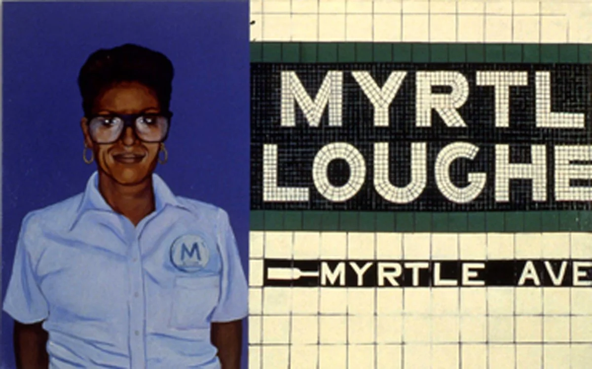 'Ms. Wilson," 1991,       
Acrylic, 30” x 48” 