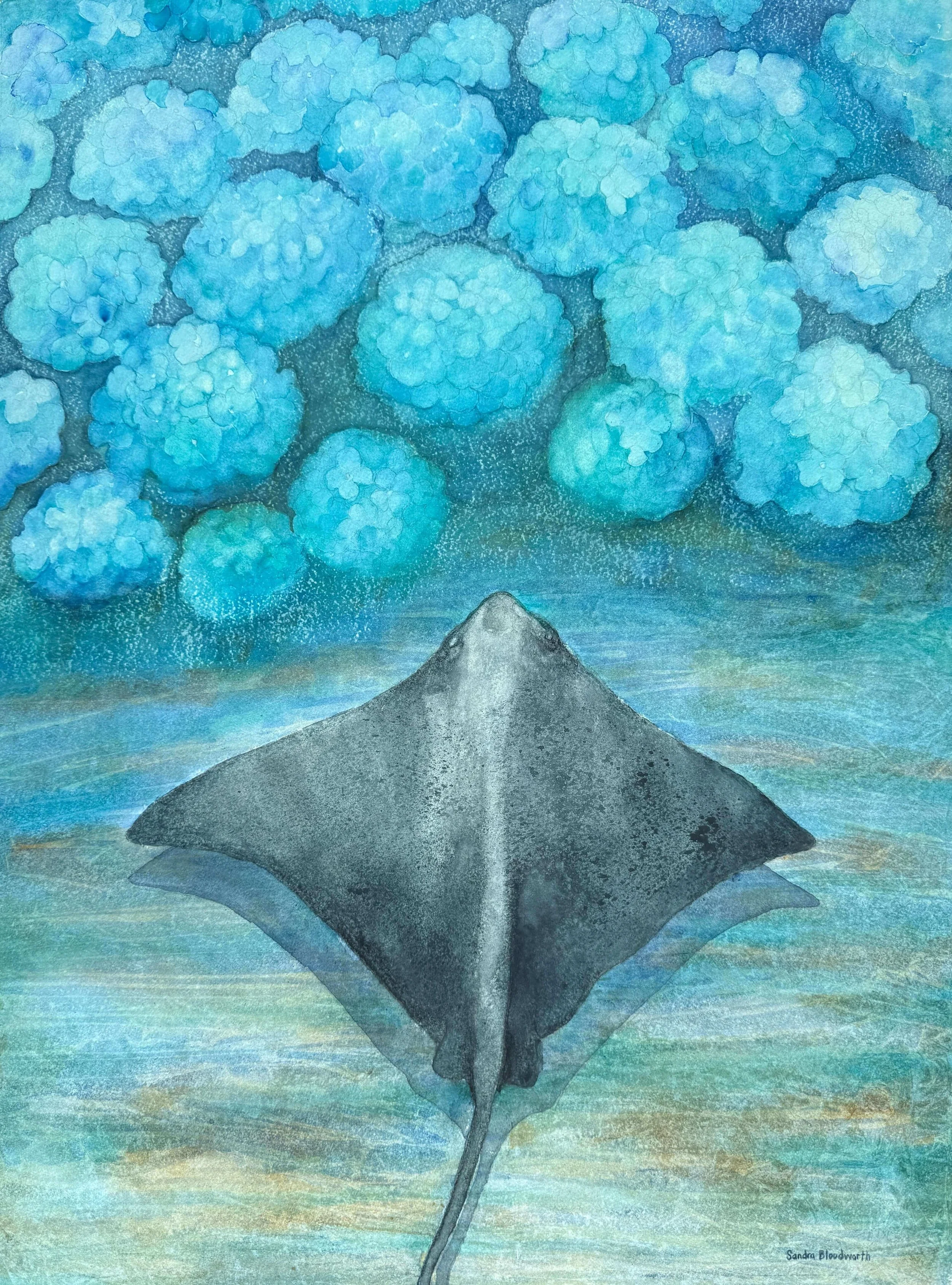 The Guide, 2025
Watercolor and gouache on paper, 30" × 22"