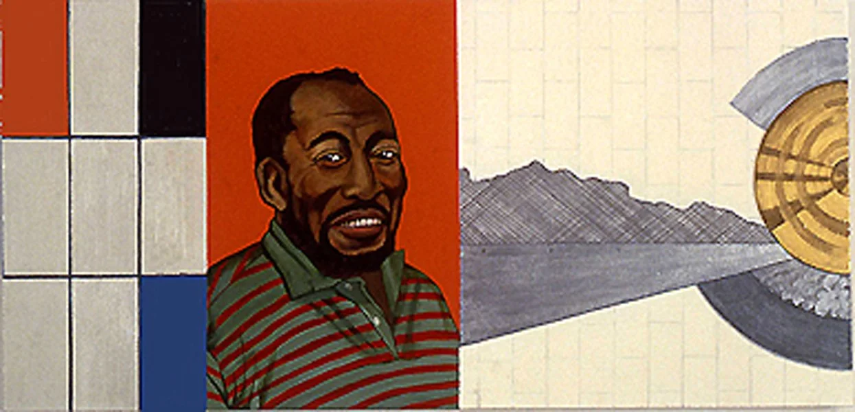 "Louie, "1991,
Acrylic on canvas,   24” x 50”