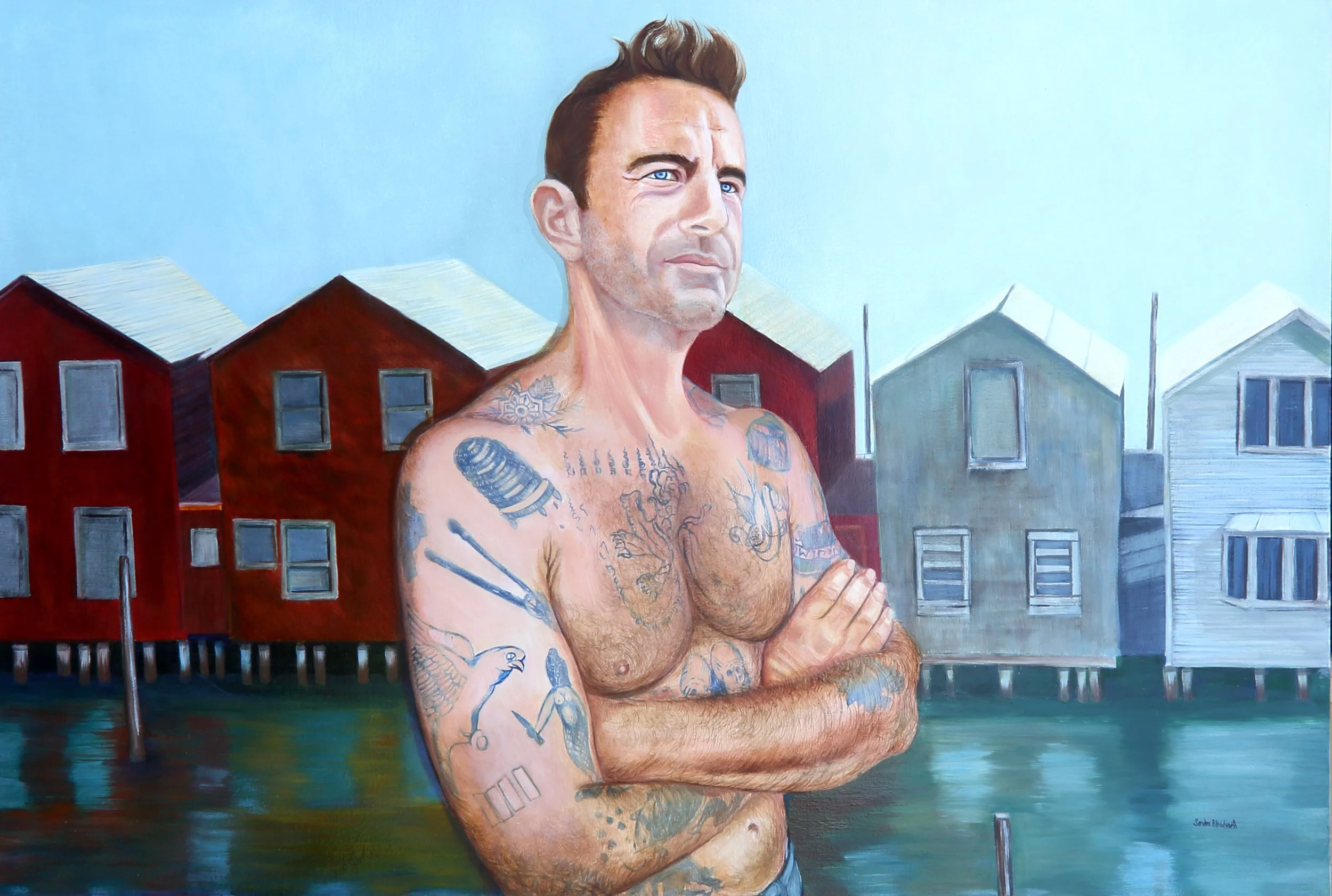   Duke Riley, 2014, Oil, 40” x 60”