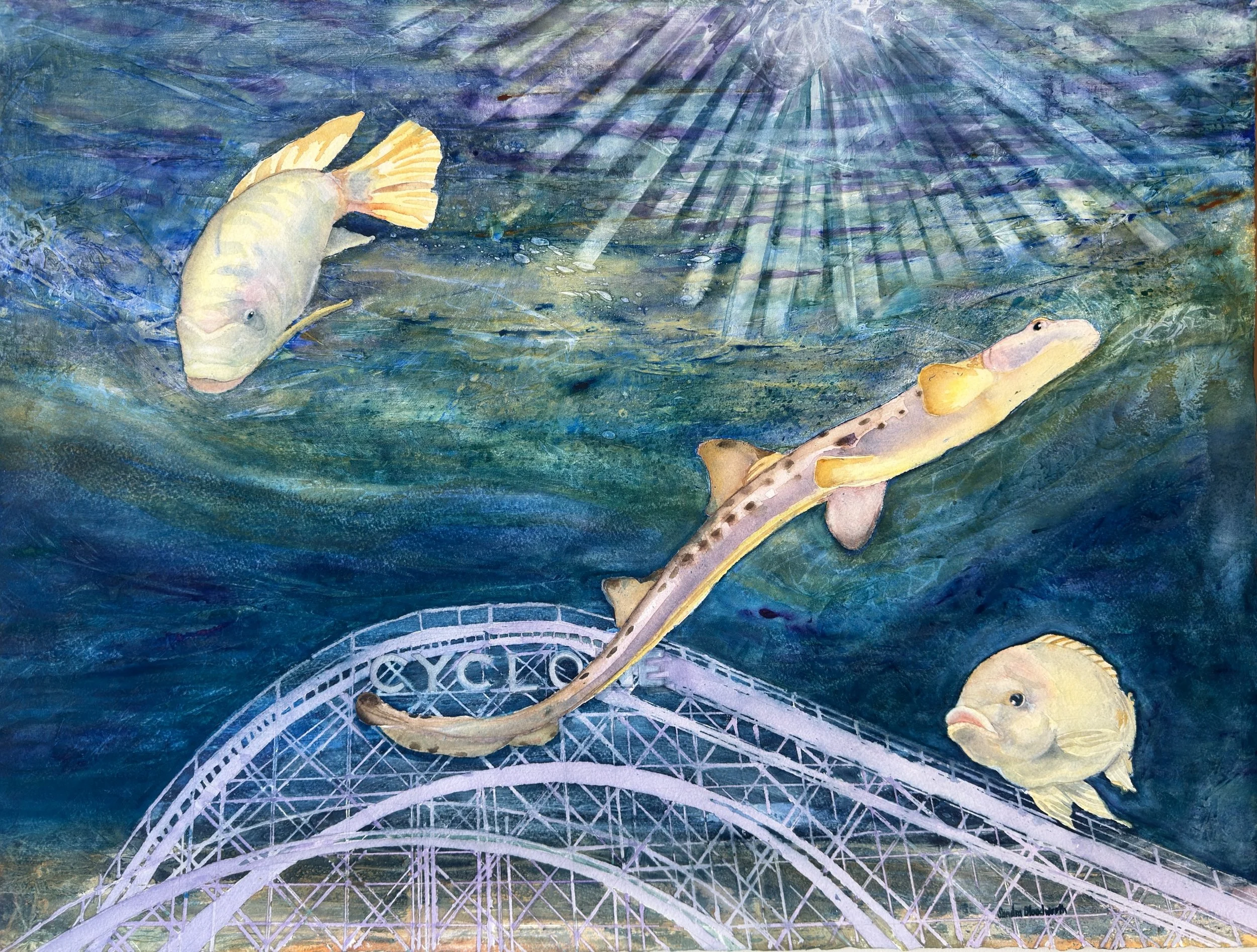 "Threshold," 2026, Watercolor, 22" x 30"