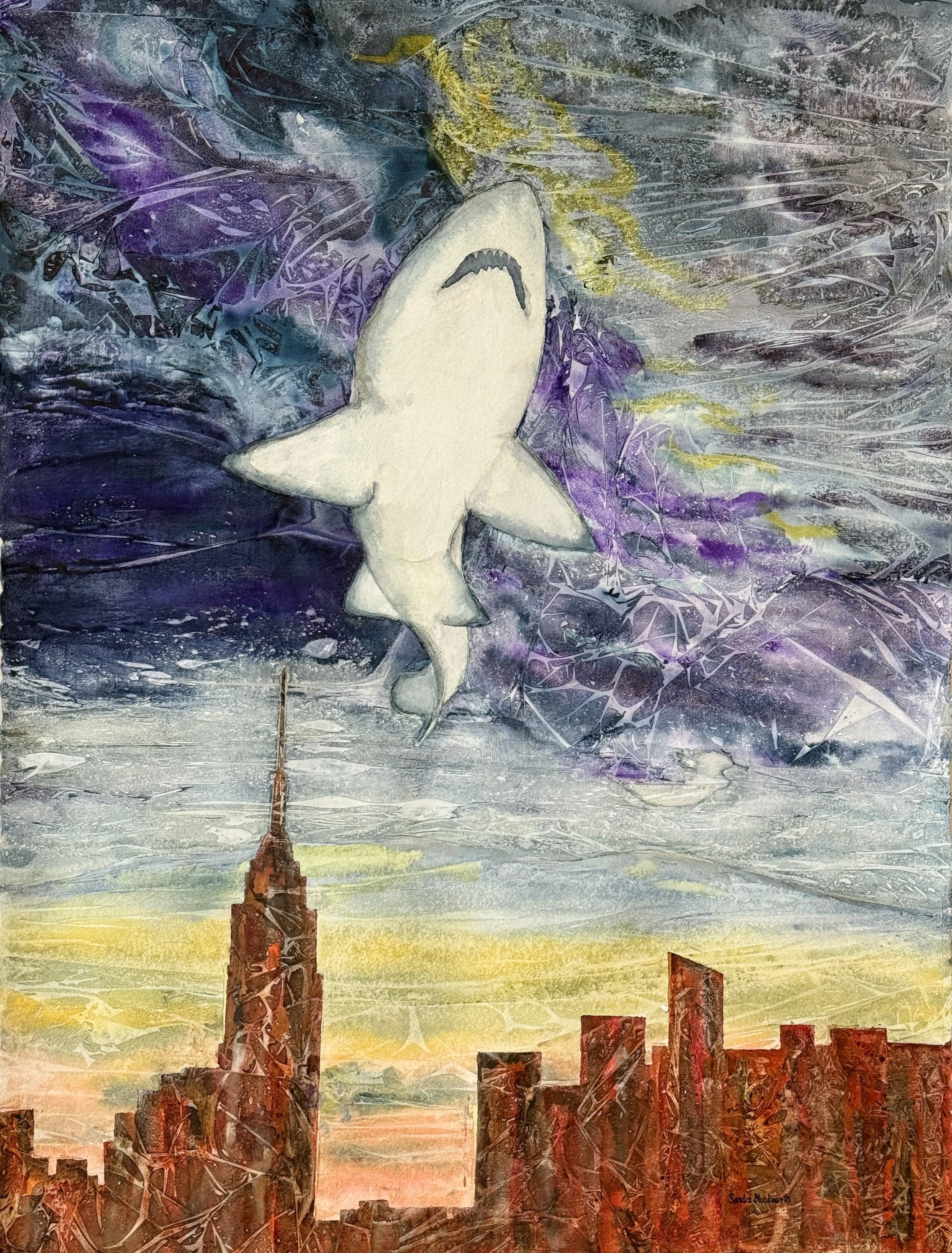 "Breaking Point," 2026, Watercolor, 22" x 30"