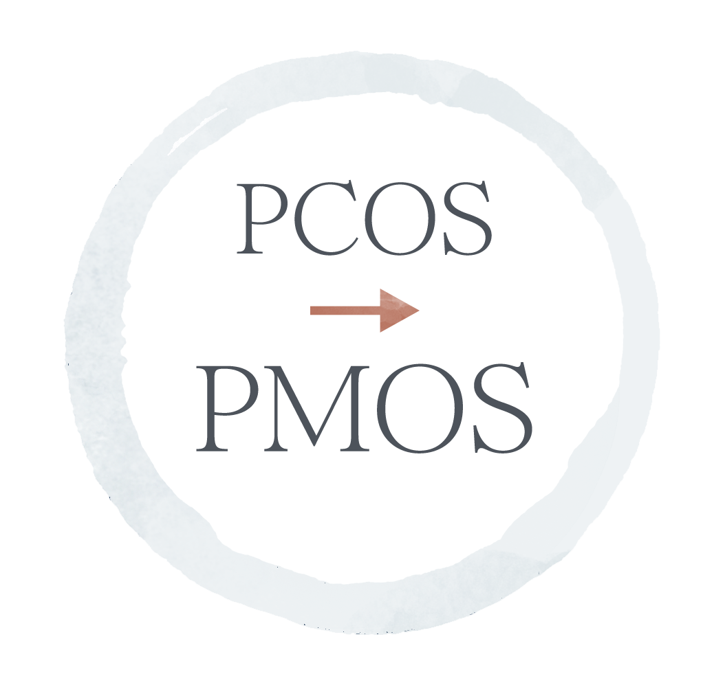 Graphic illustrating the terminology change from PCOS to PMOS.