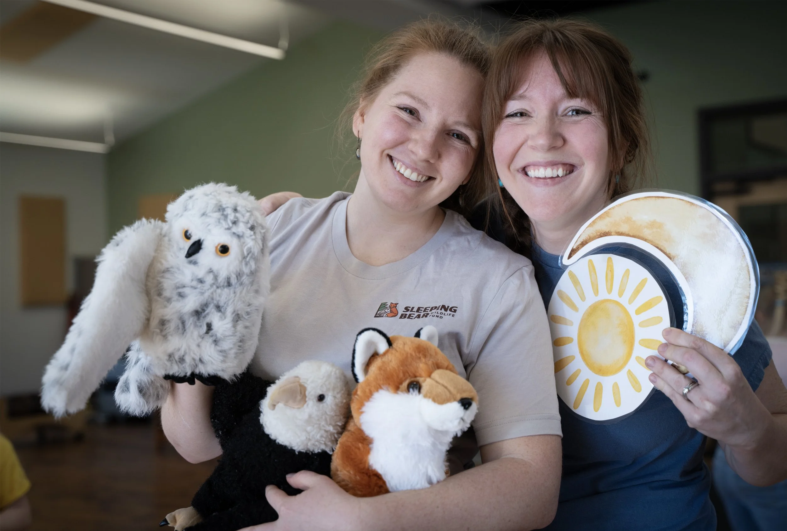 Volunteering with Sleeping Bear Wildlife Fund is a blast! Using puppets is always so fun for our  kids educational programs.