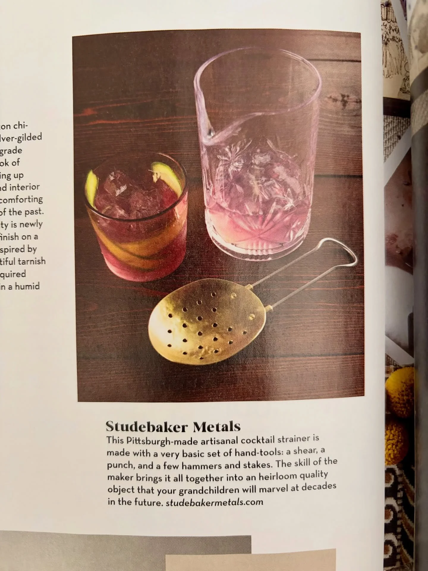 Holy smokes the cocktail strainer I designed + crafted @studebakermetals made it into @tablemagazine_westernpa spring issue! 

🗣️🗣️🗣️ "The skill of the maker brings it all together into an heirloom quality object..." 📣📣📣

It's a reall