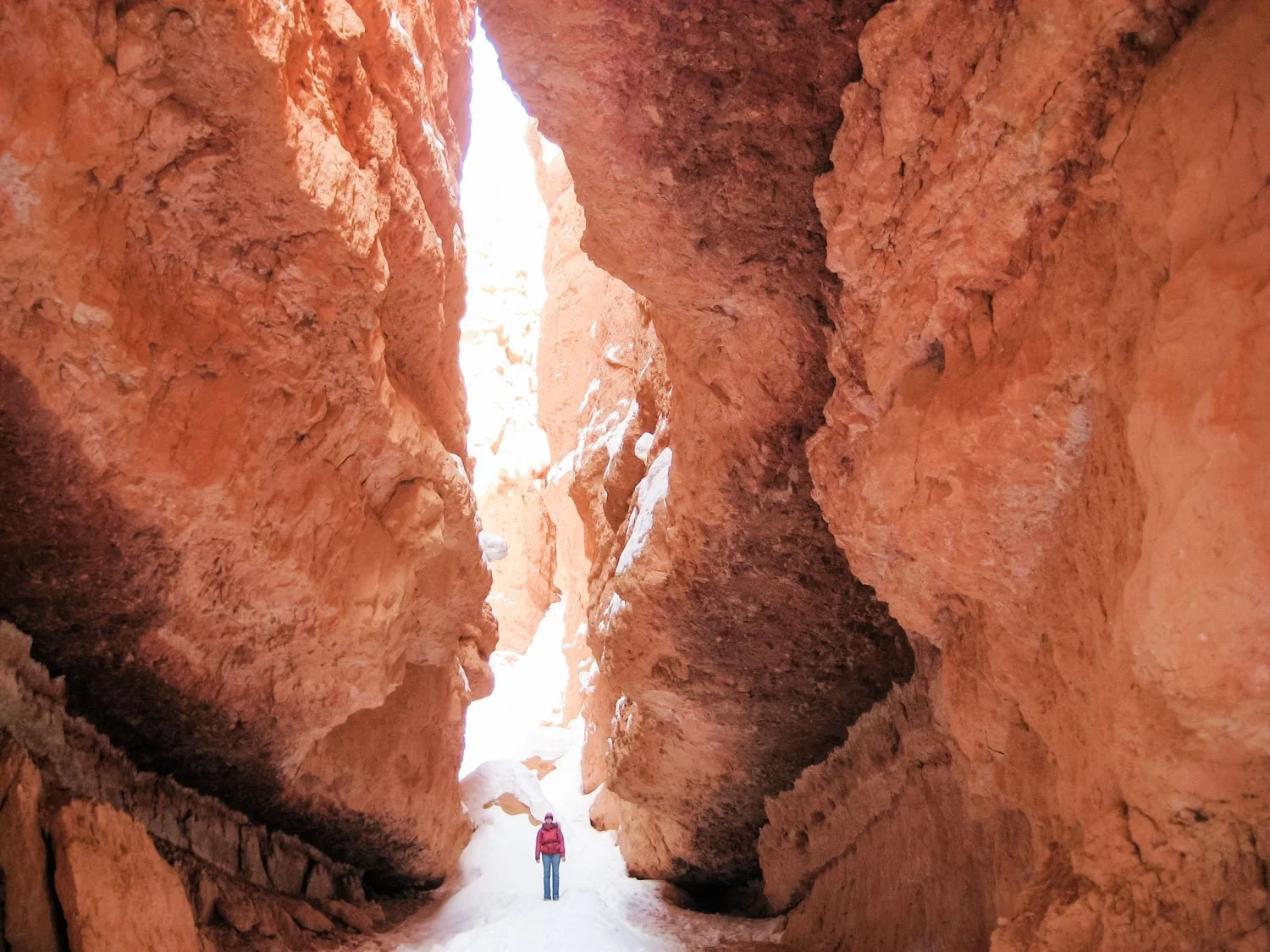 woman standing in snow