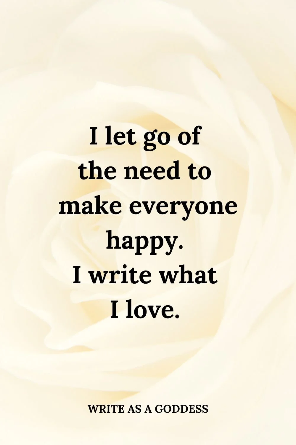 write what I love affirmation