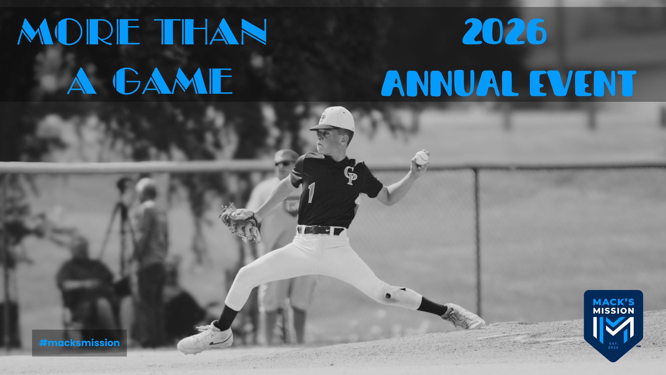 5th annual event 2026, More than a game, boy pitching a baseball #macksmission