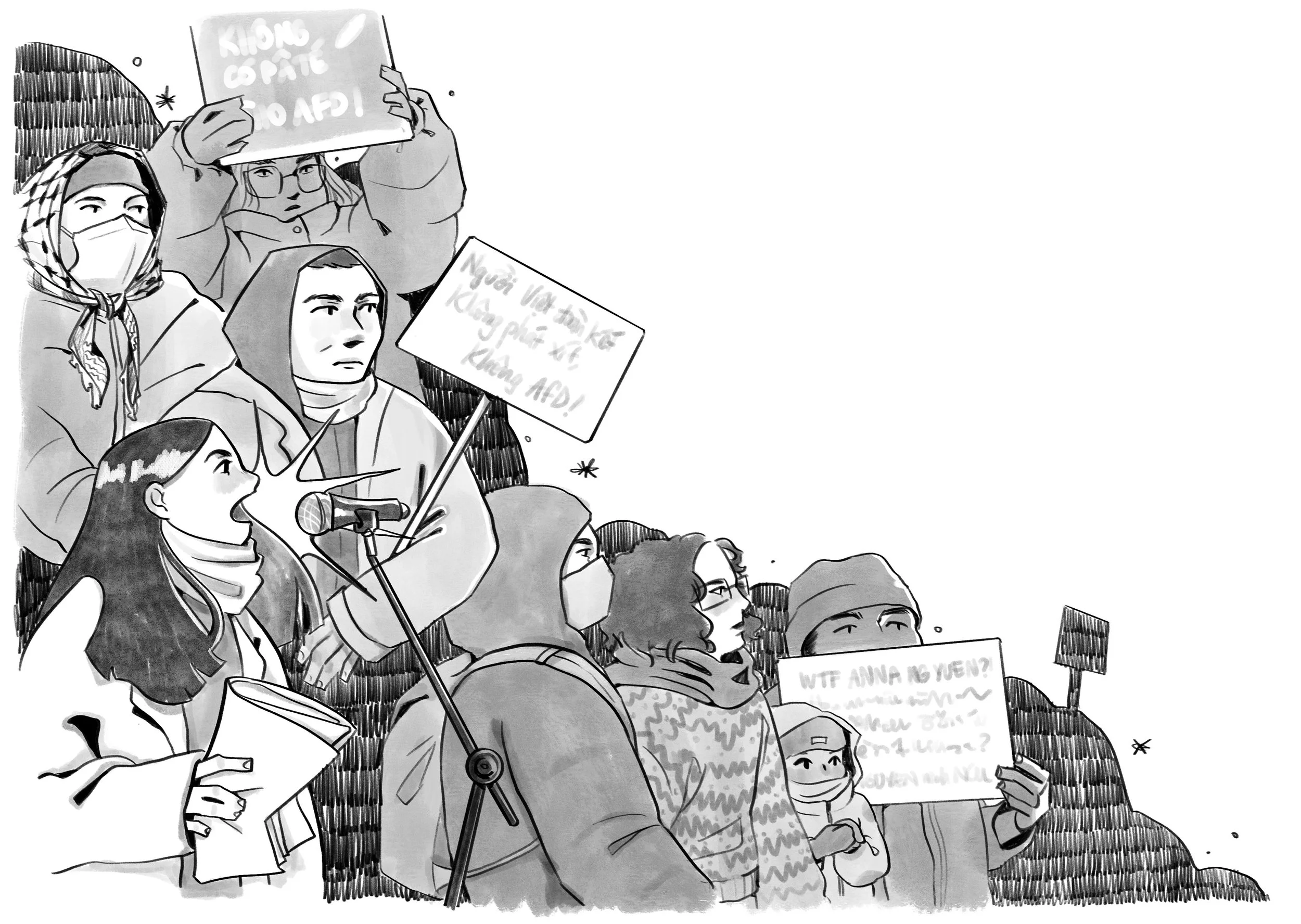 Editorial Illustration for the Archival Project "Hands Off DXC"