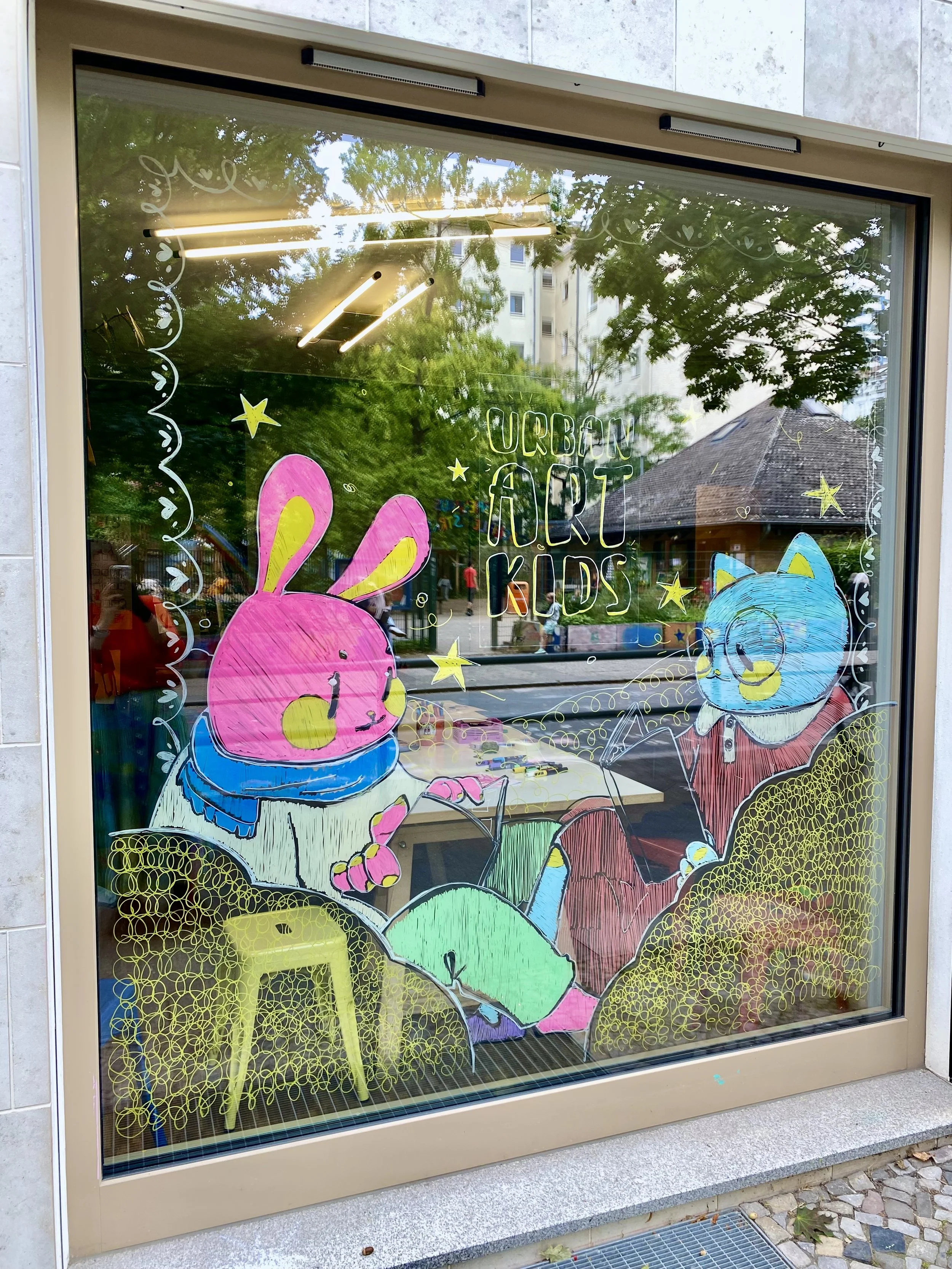 Window Mural for Urban Art Kids