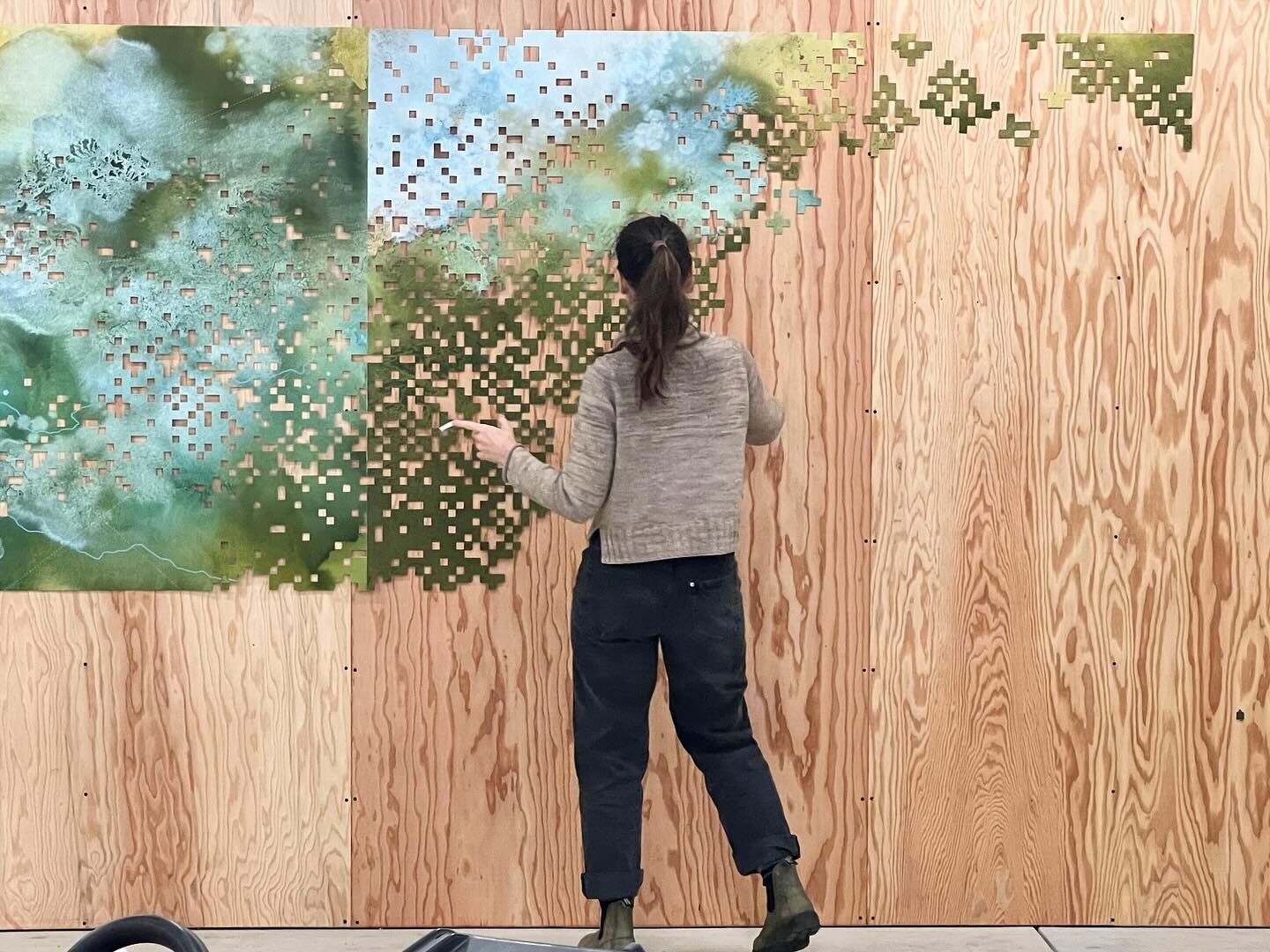 This is the first time I&rsquo;ve created an installation on site, and it felt incredible to be co- creating in the @120710.art space with my fellow artists, looking up periodically as Judith Lang carefully placed each plastic object in her work, wat