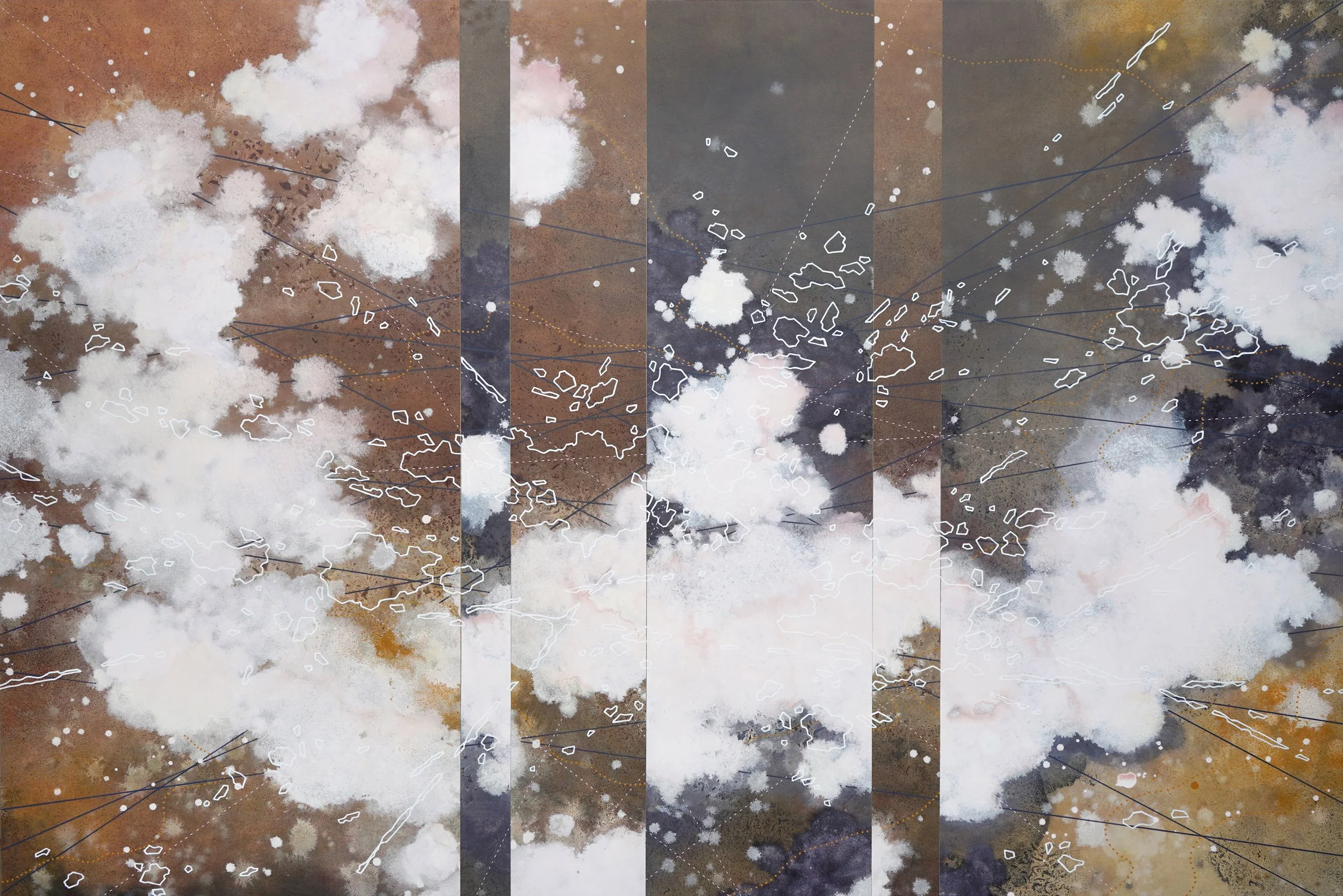 "Stardust", 40x60 in, Acrylic on panel, 2026