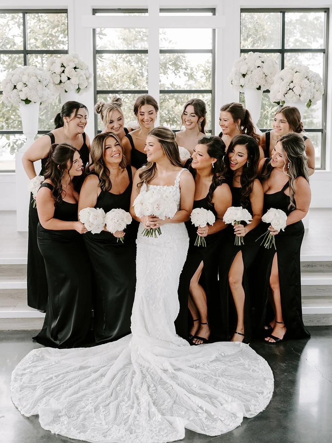 anna + her best girls 🕊️🖤
.
.
Planning // @always_blissful_weddings 
Venue // @boxwood_manor @lauren_boxwoodmanor 
Photography // @erikageierphotography 
Floral // @fdellitdesigns 
Hair + Makeup // @mistyrockwellartistry 
Rentals // @ebincevents @a