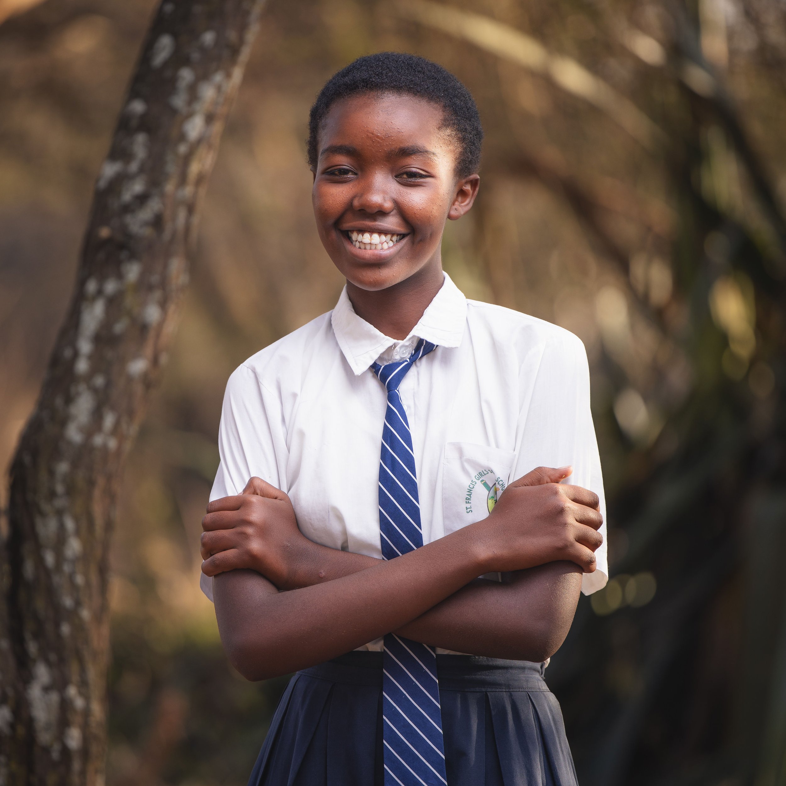 Dorcas Naeku | Dorcas is 17 years old. She enjoys studying physics and playing volleyball. Dorcas describes herself as hardworking, responsible and courageous. Dorcas' family did not have the means to send her or her sisters to high school. She thank