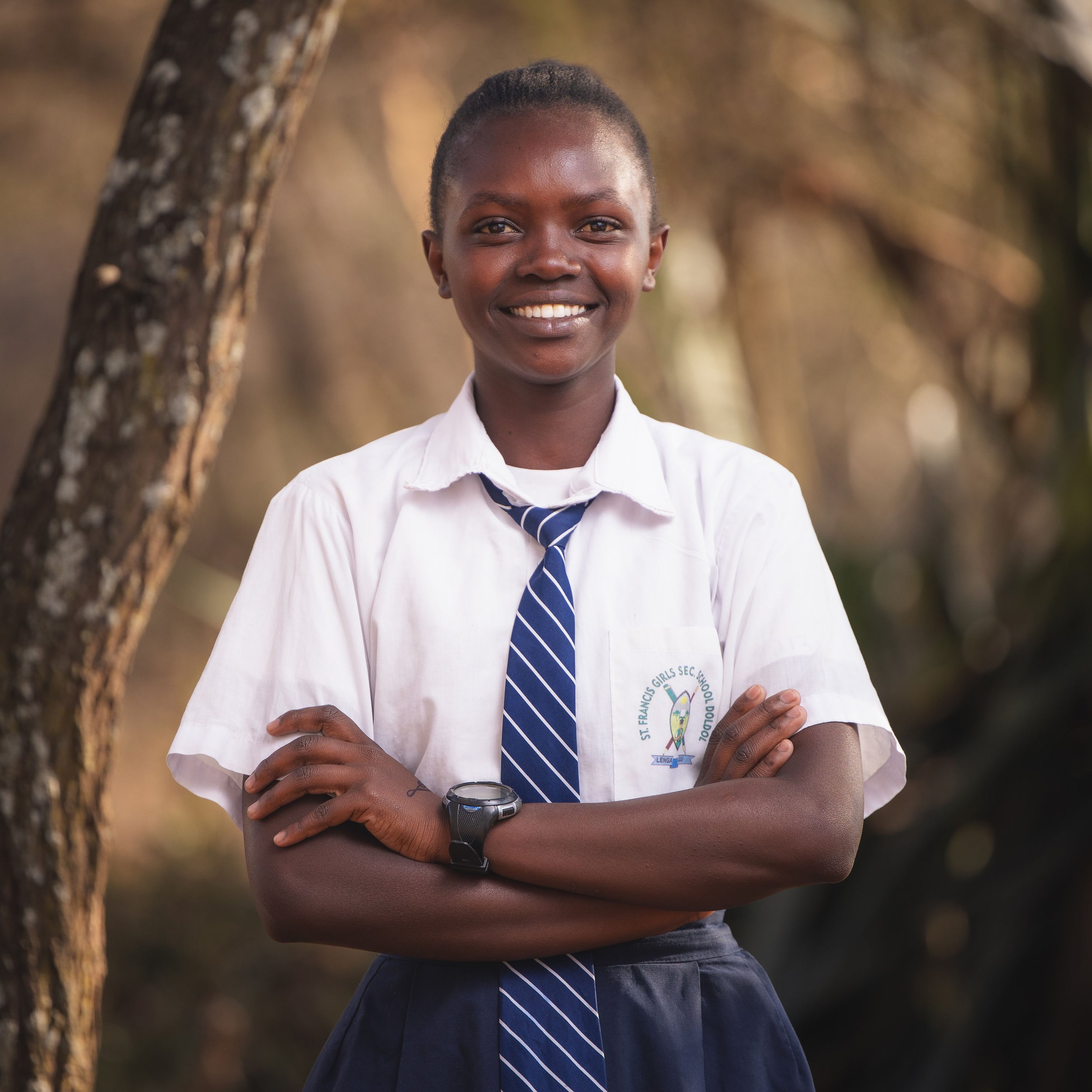 Blessing Nashipae | Blessing hopes to work as a nurse in her community. At 17, she describes herself as hardworking and helpful, loves playing soccer and running. Blessing’s energetic character makes a positive impact in both class and extra-curricul