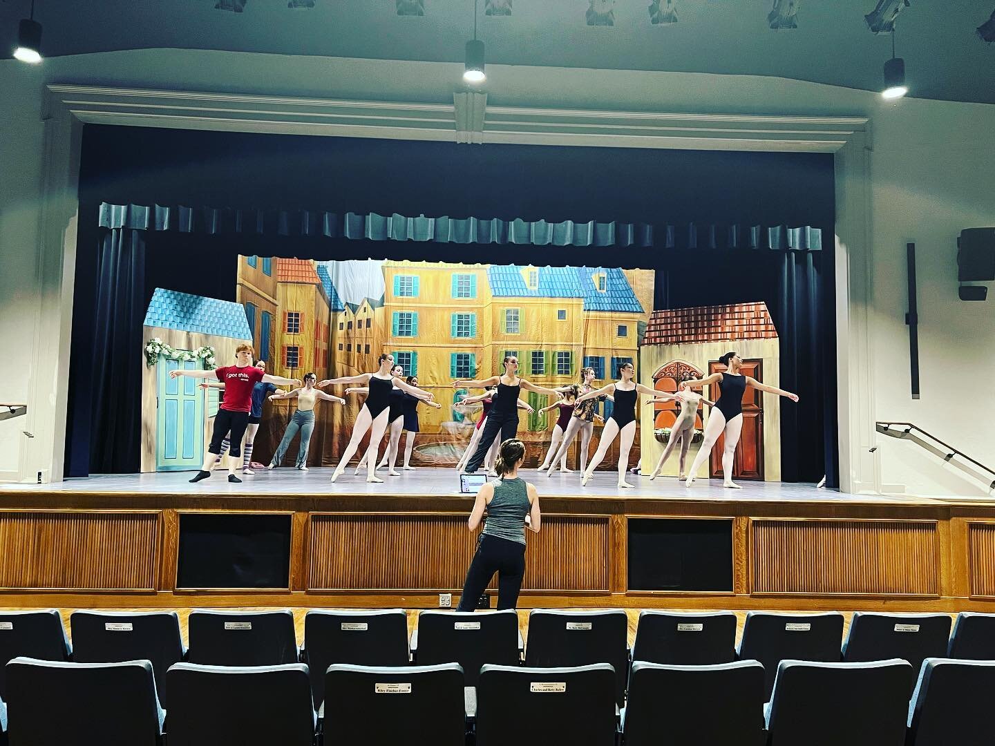 Day 1 at the theater kicked off with a warm up class for our older dancers. There is always something so special about taking class on the stage. Tickets are selling quickly this week, be sure to purchase ahead of time if you have a group wanting to 