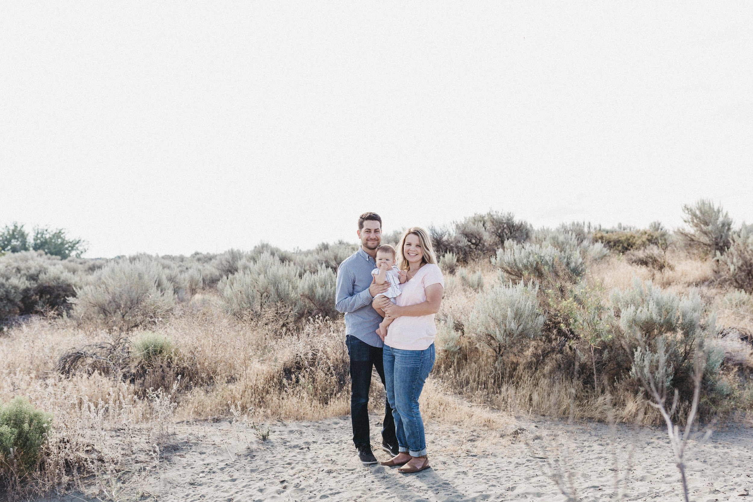 Sand Dunes Family Photo with 1 year old 