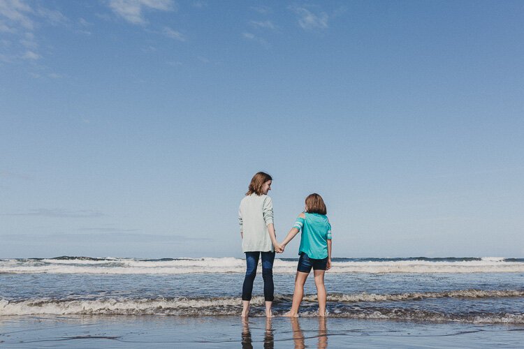 Beach sisters photo in Seaside, Washington