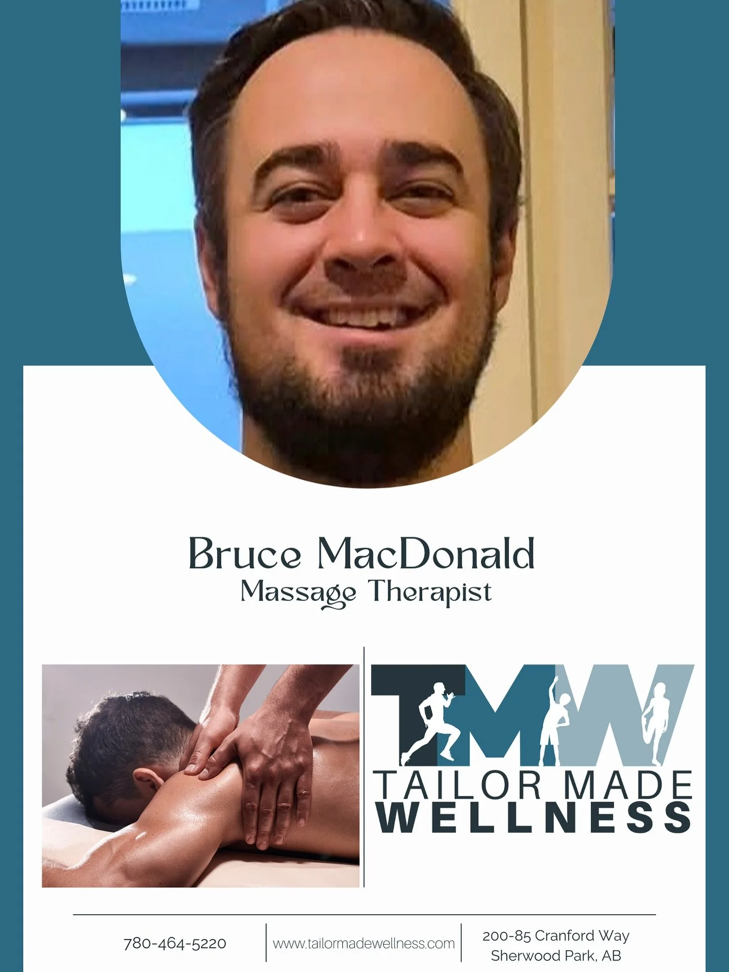 We are happy to announce that we have a new massage therapist joining&nbsp;the clinic! Bruce MacDonald will be starting at the clinic this week. For the first couple months, he will be working Monday mornings from 8:00 am until 1:00 pm and Tuesday af