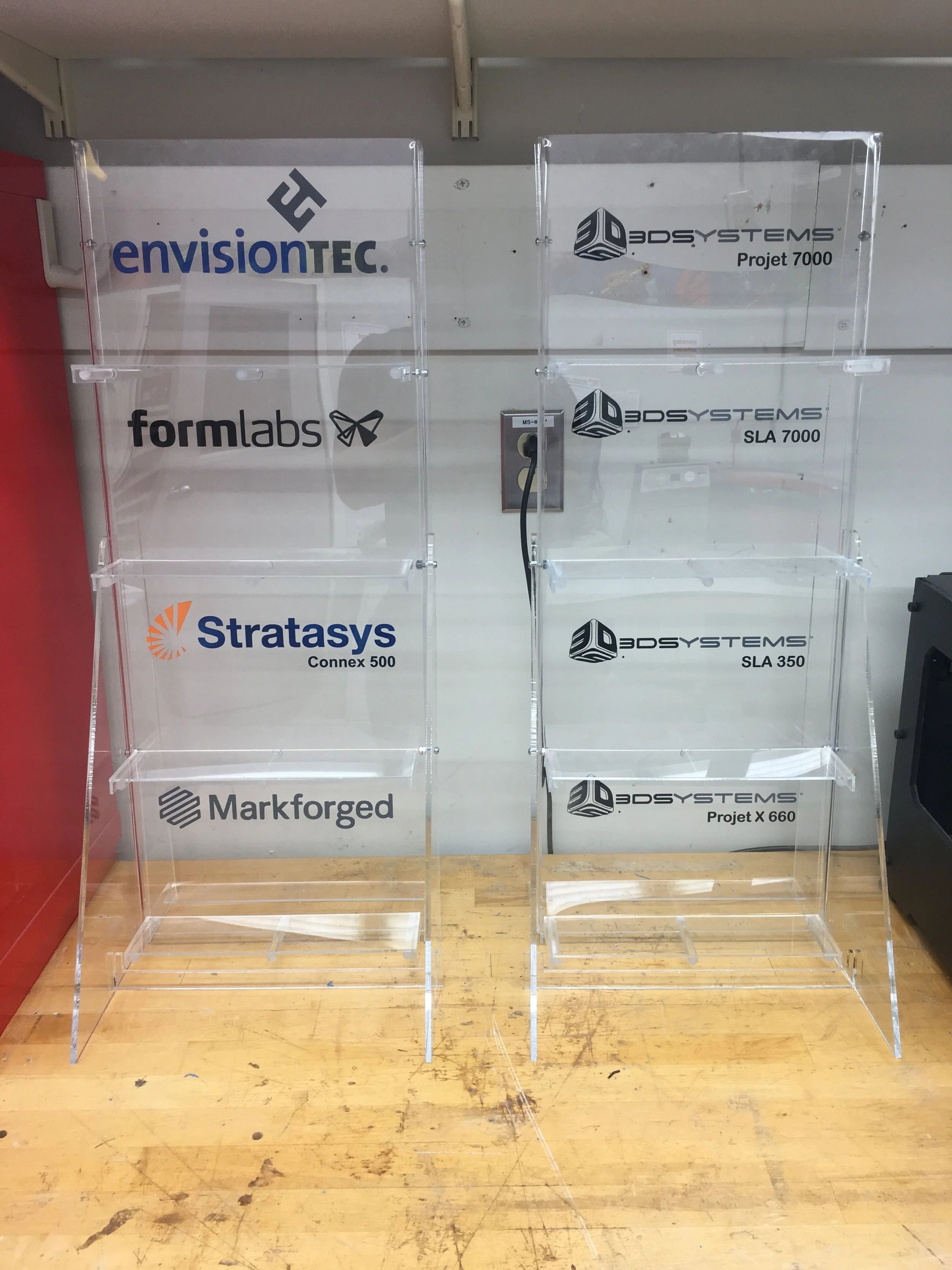 UV printing and laser cut display 