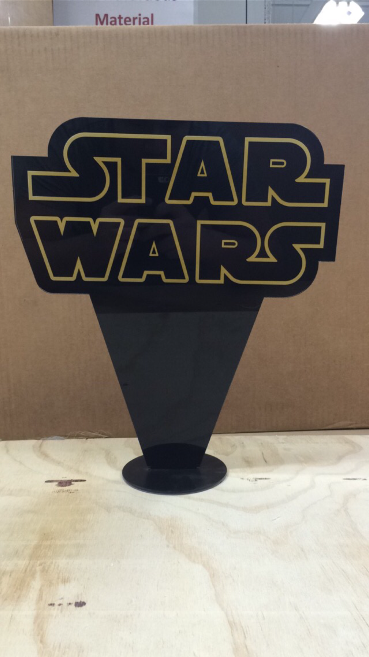 Laser cut and Painted Star Wars sign 