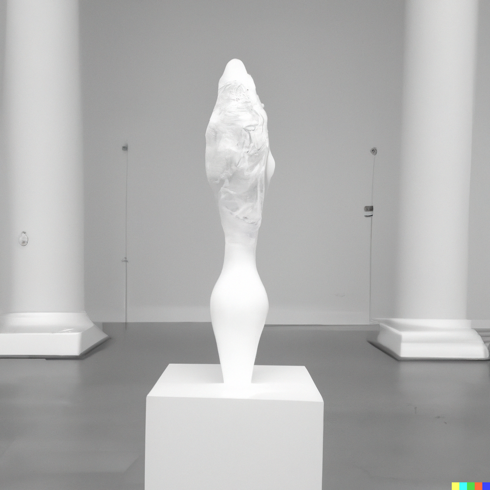 DALL·E 2022-07-13 22.52.53 - A photo of a vase made by space aliens on a pedestal in a white gallery..png